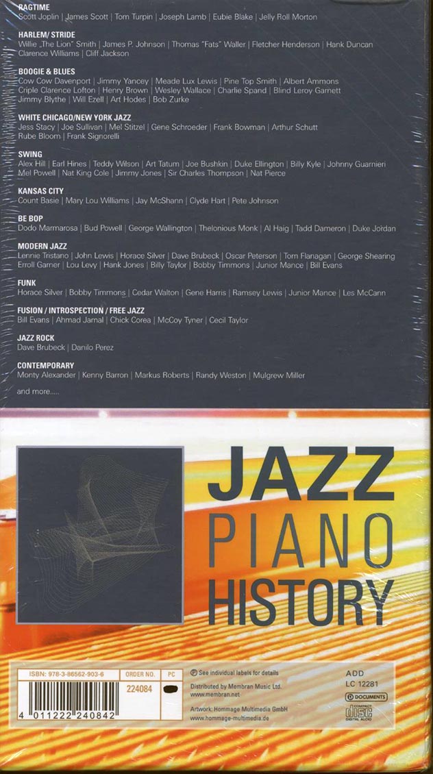Scott Joplin, Chick Corea, Horace Silver, Mary Lou Williams, Etc. - Jazz Piano History (380 tracks) (20xCD) (box set) (incl. large booklet)