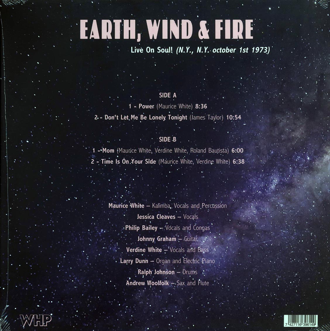 Earth, Wind & Fire - Live On Soul! NY, NY October 1st 1973 (180g)