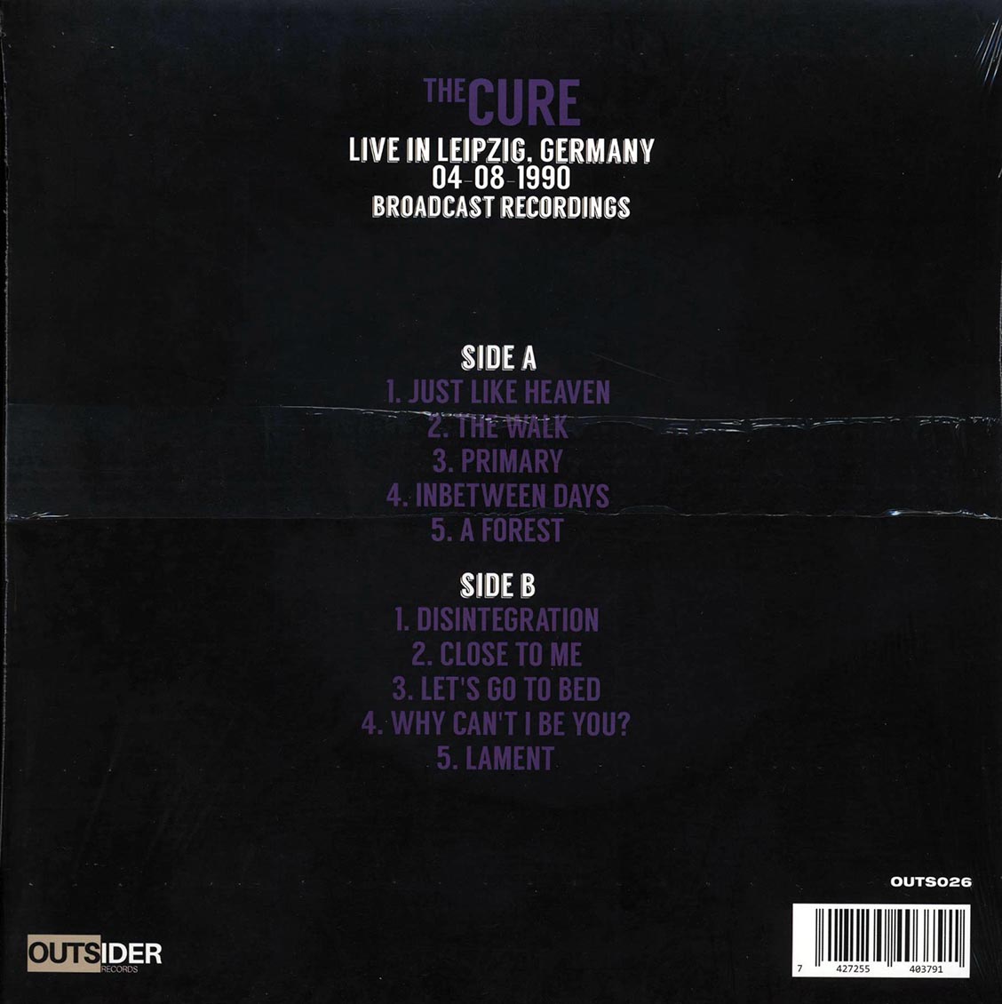 The Cure - A Lullaby In Leipzig Volume 2 (ltd. 500 copies made) (clear vinyl)