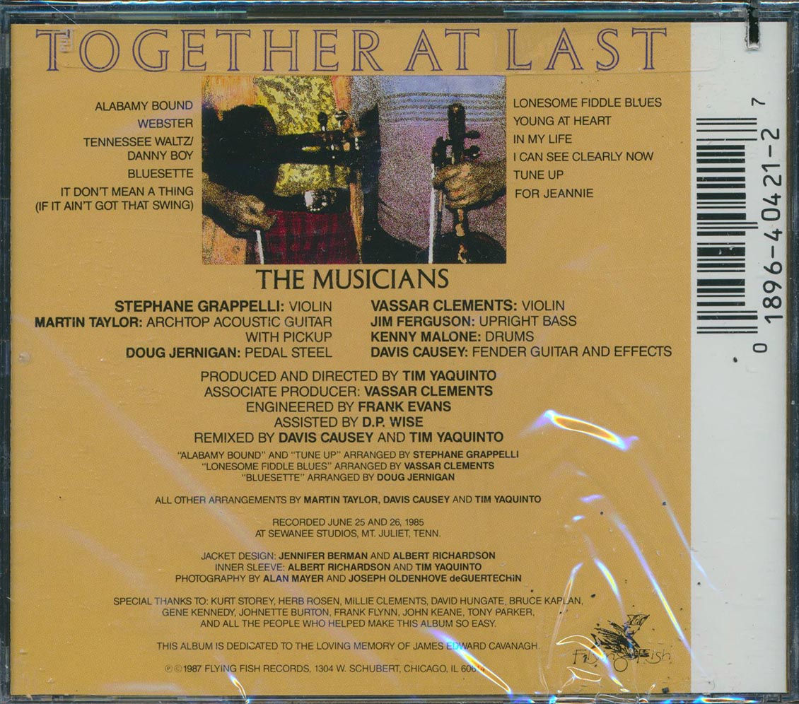Stephane Grappelli, Vassar Clements - Together At Last