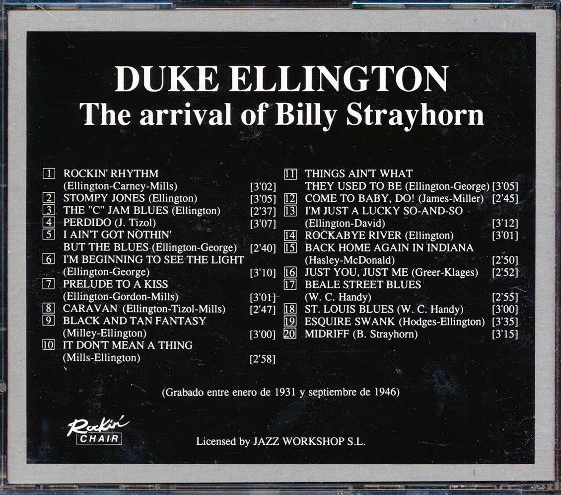 Duke Ellington - The Arrival Of Billy Strayhorn (20 tracks)