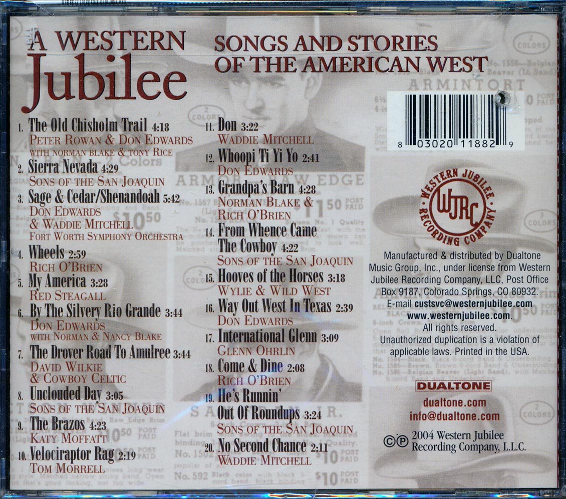 Peter Rowan, Katy Moffat, Don Edwards, Sons Of The San Juaquin, Etc. - A Western Juibilee: Songs And Stories Of The American West (20 tracks)