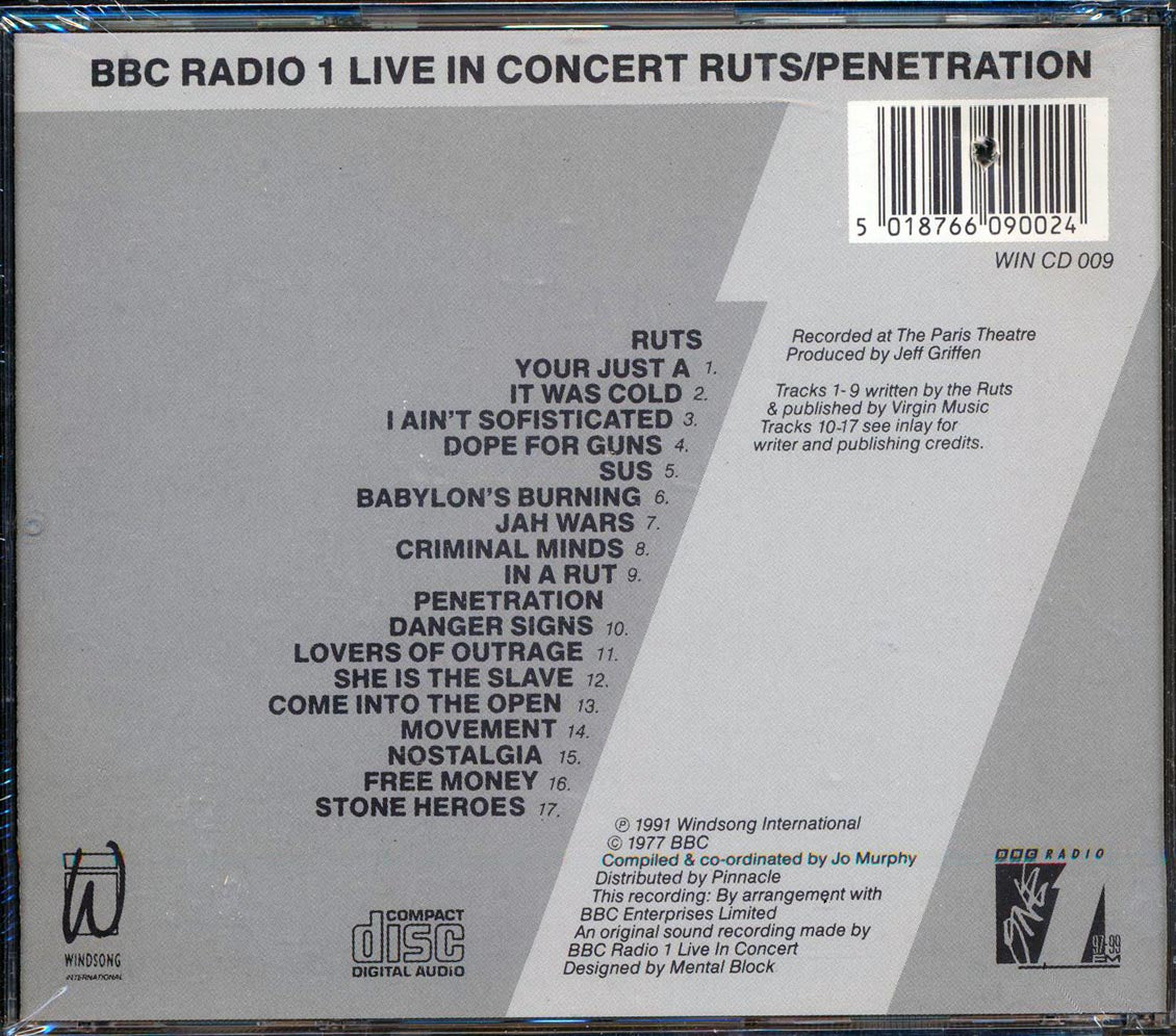 Ruts, Penetration - BBC Radio 1 Live In Concert