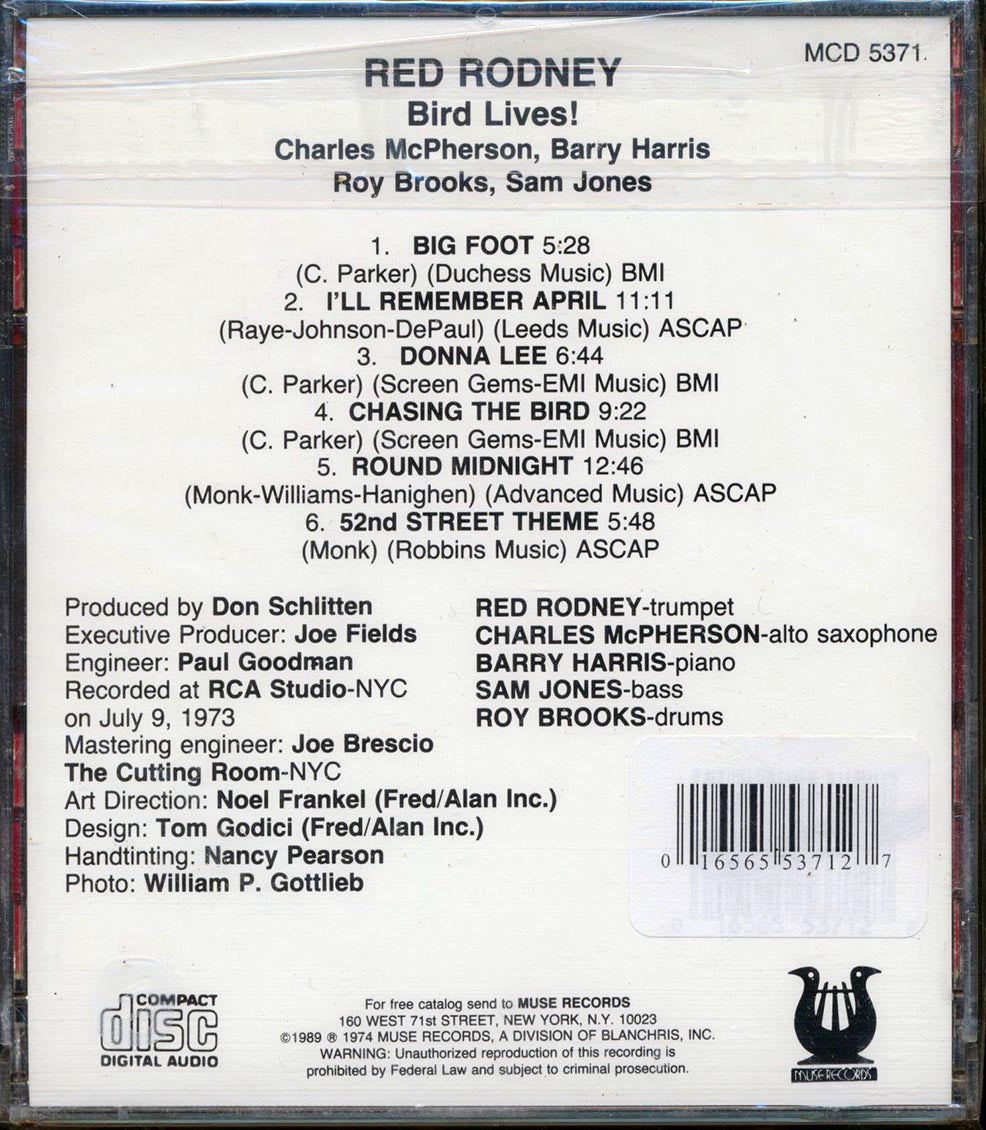 Red Rodney - Bird Lives
