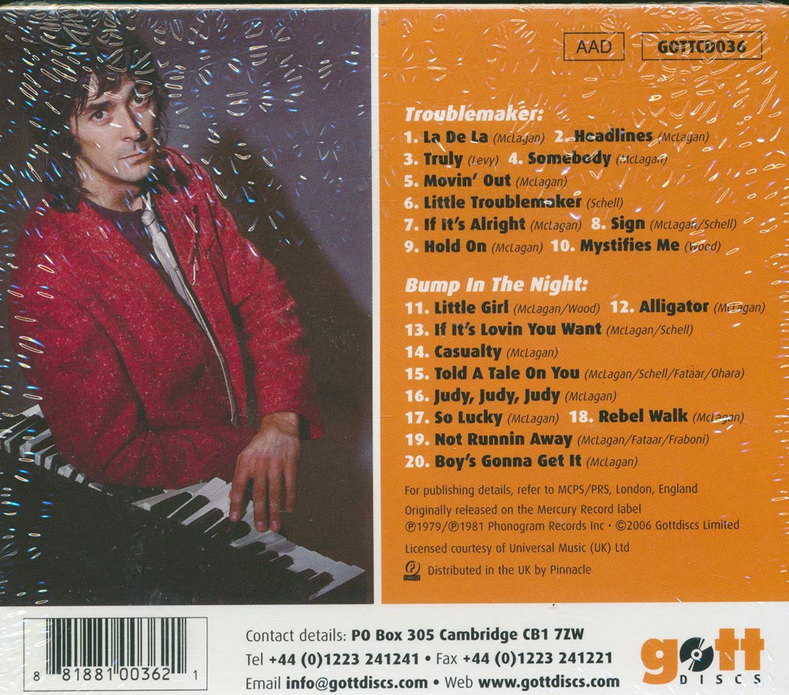Ian McLagen - Troublemaker + Bump In The Night (2 albums on 1 CD) (20 tracks)