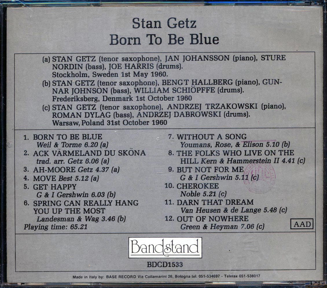 Stan Getz - Born To Be Blue