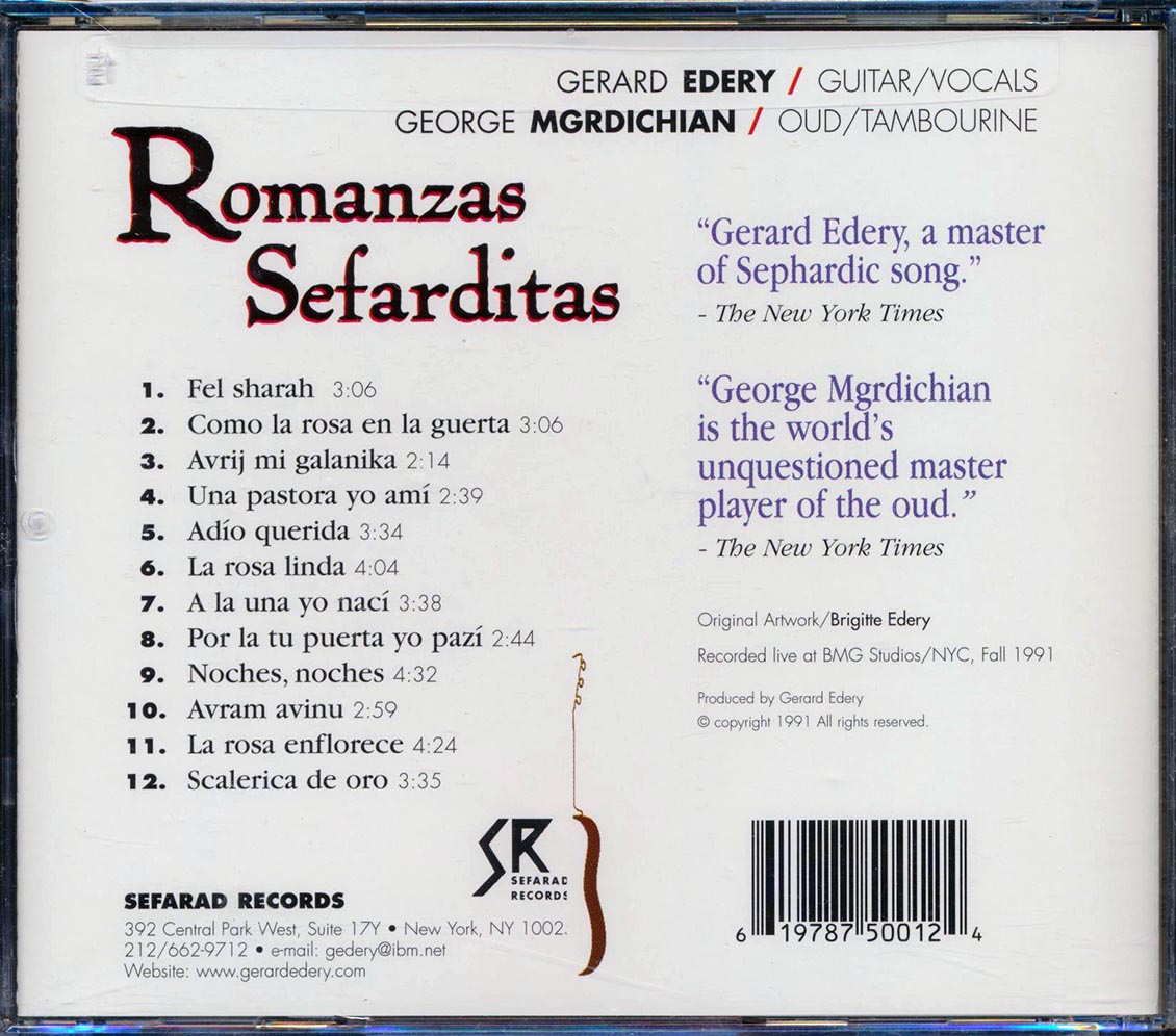George Mgrdichian, Gerard Edery - Romanzas Sefarditas