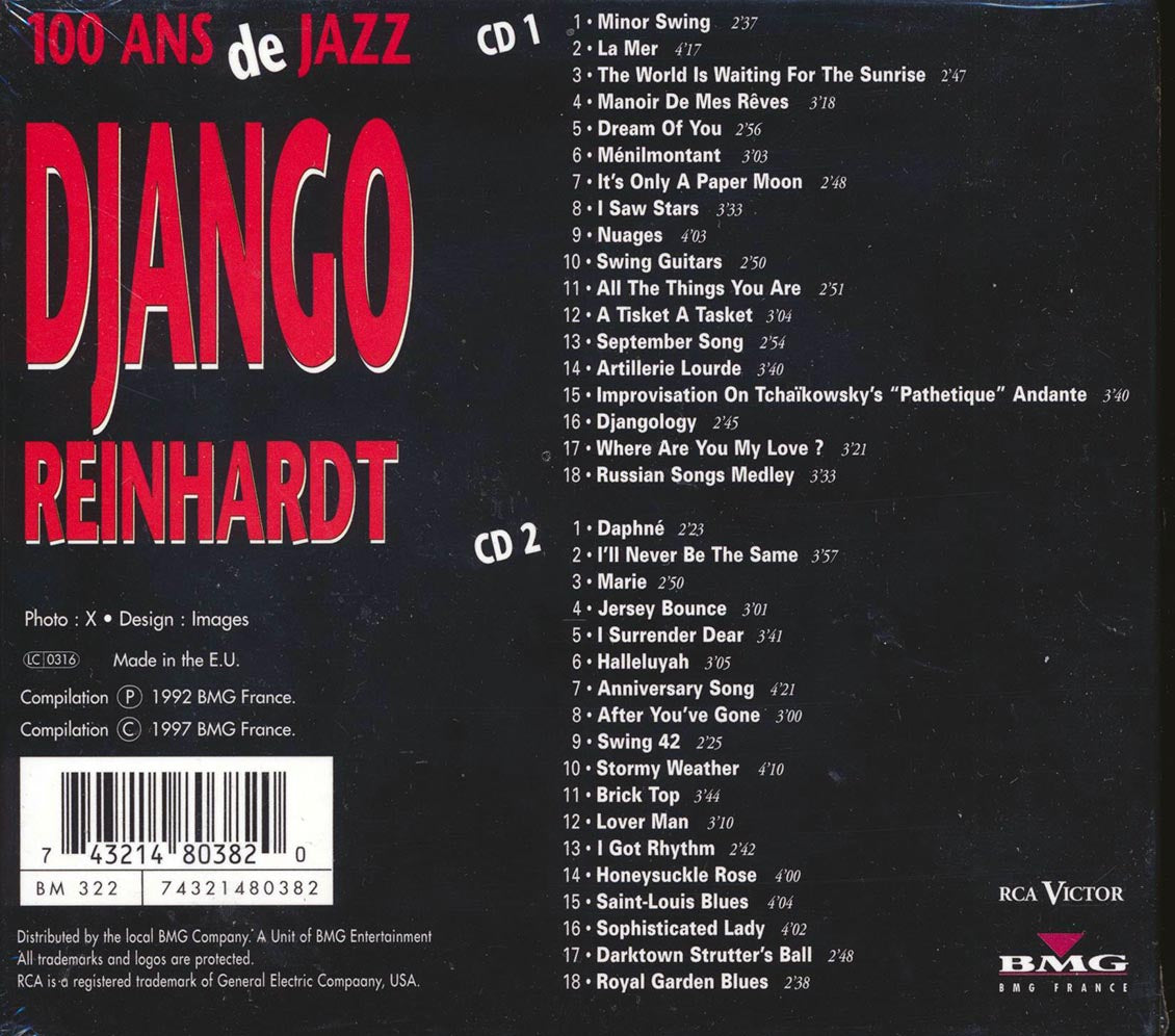 Django Reinhardt - 100 Ans De Jazz (36 tracks) (2xCD) (deluxe 3-fold digipak)