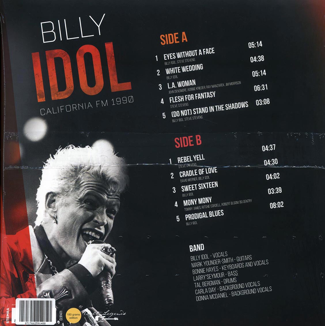 Billy Idol - California FM 1990: Live At The Pacific Amphitheater, Costa Mesa, CA, October 27th, 1990 (180g)