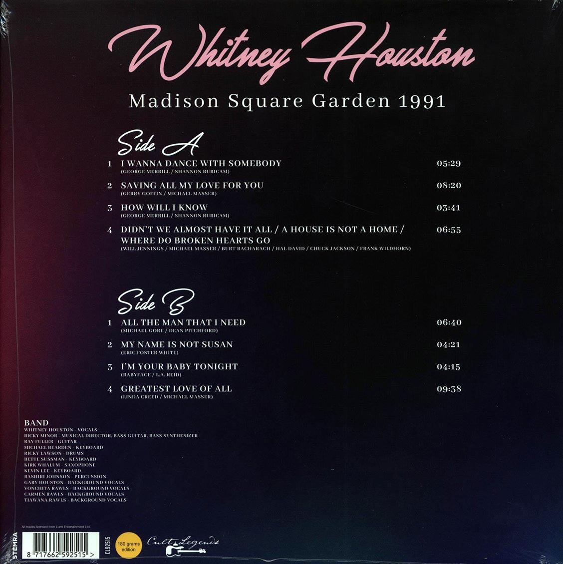 Whitney Houston - Madison Square Garden 1991 (180g)