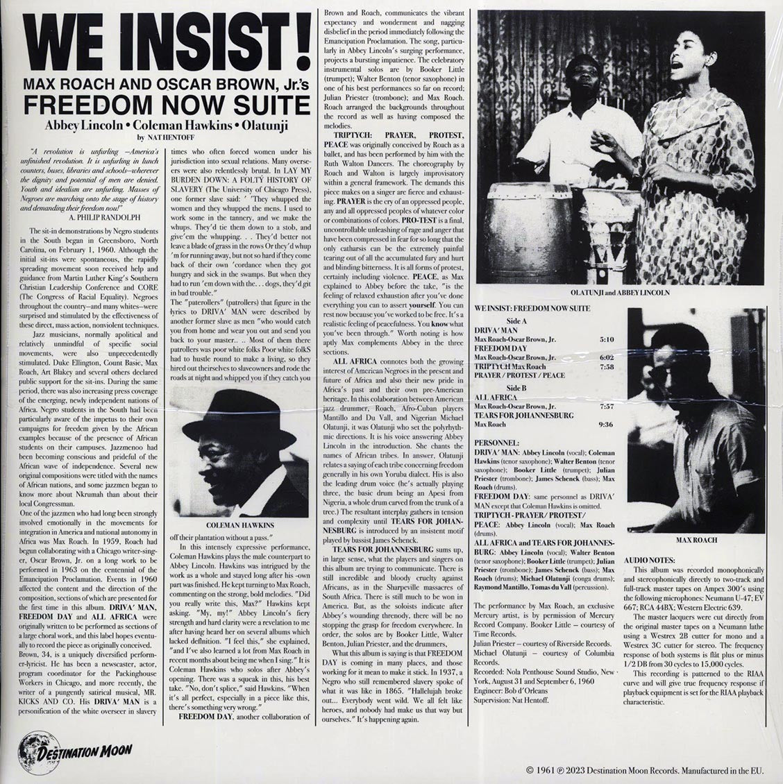 Max Roach - We Insist! Max Roach's Freedom Now Suite (ltd. 500 copies made) (clear vinyl)