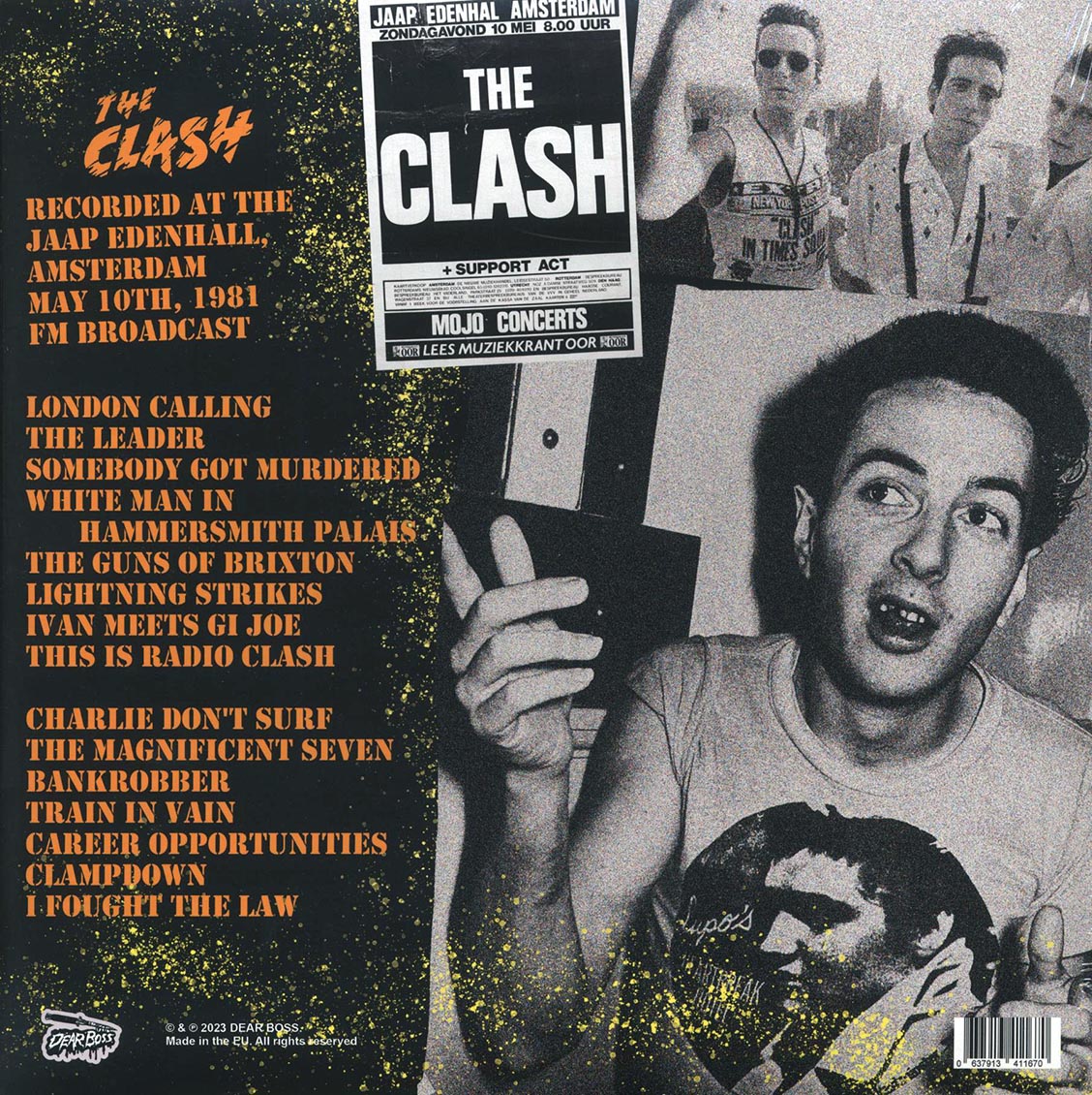 The Clash - Amsterdam's Burning: Jaap Edenhall, Amsterdam, May 10th 1981 (ltd. 300 copies made) (colored vinyl)