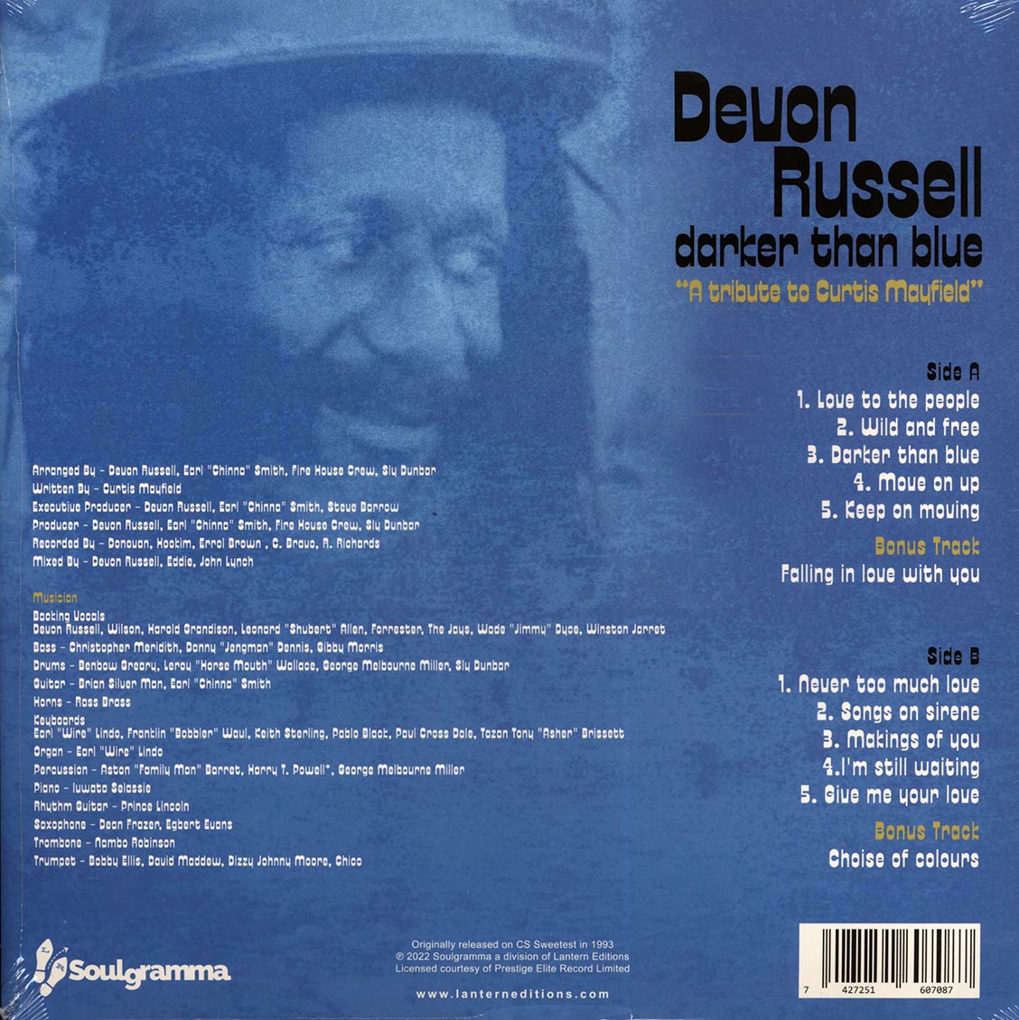 Devon Russell - Darker Than Blue: A Tribute To Curtis Mayfield (ltd. ed.)