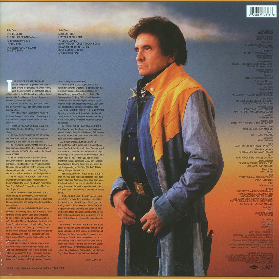 Johnny Cash - Johnny Cash Is Coming To Town (incl. mp3) (180g) (remastered)