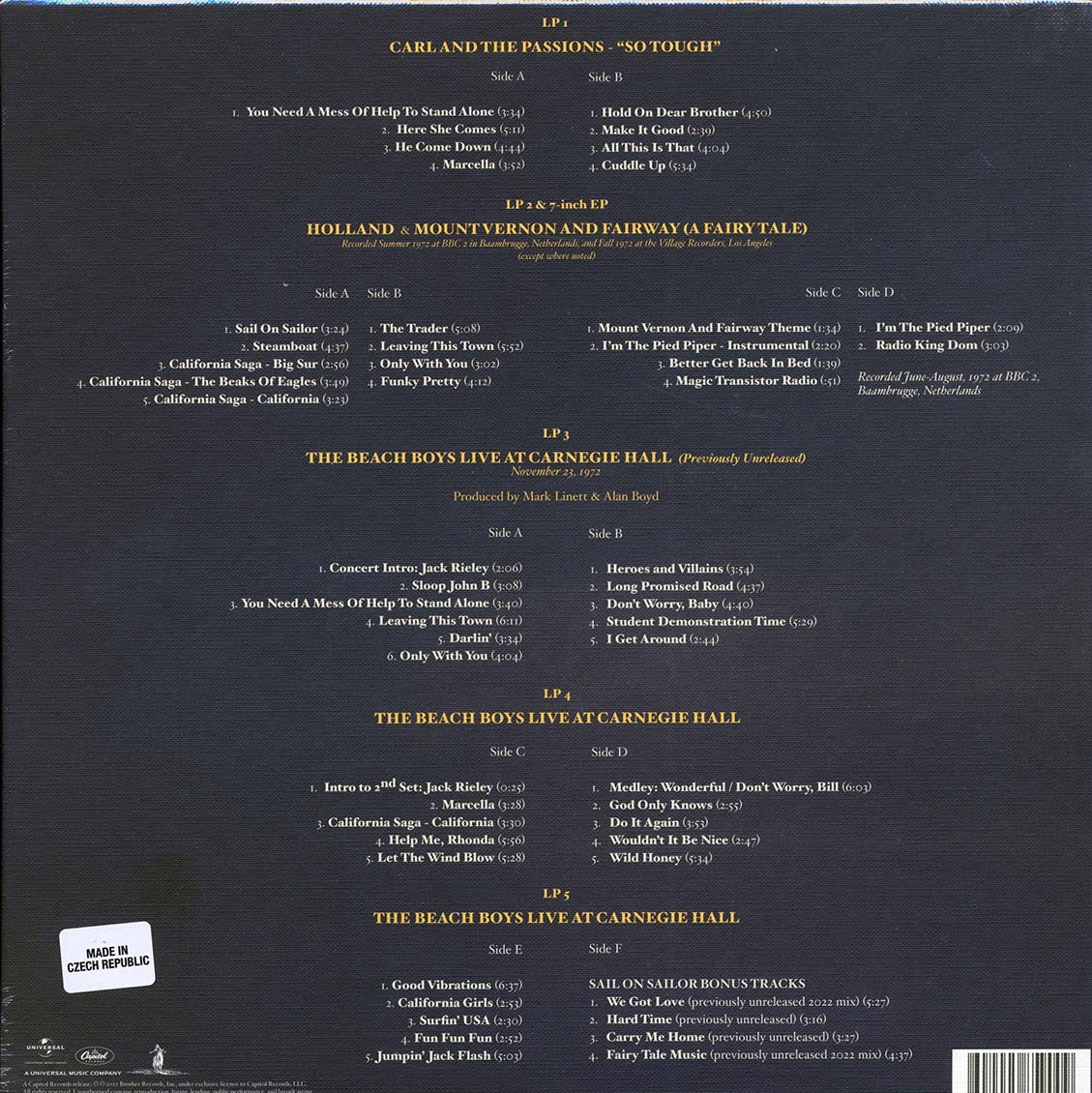 The Beach Boys - Sail On Sailor 1972 (6xLP) (box set) (deluxe edition) (remastered) (incl. book)