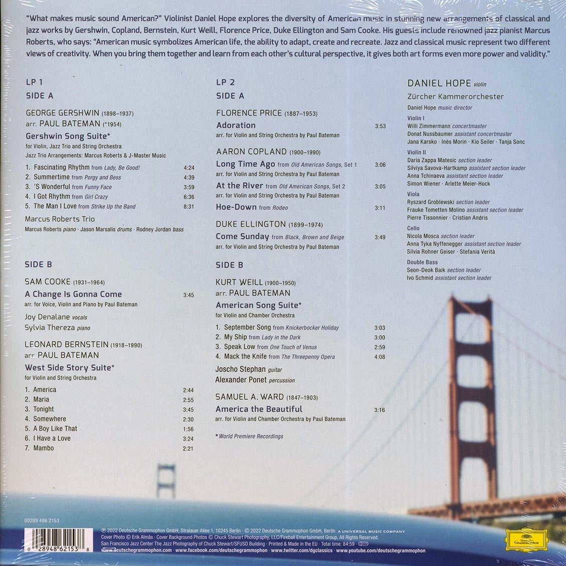 Daniel Hope, Zurcher Kammerorchester, Marcus Roberts Trio, Joy Denalane - America (2xLP)