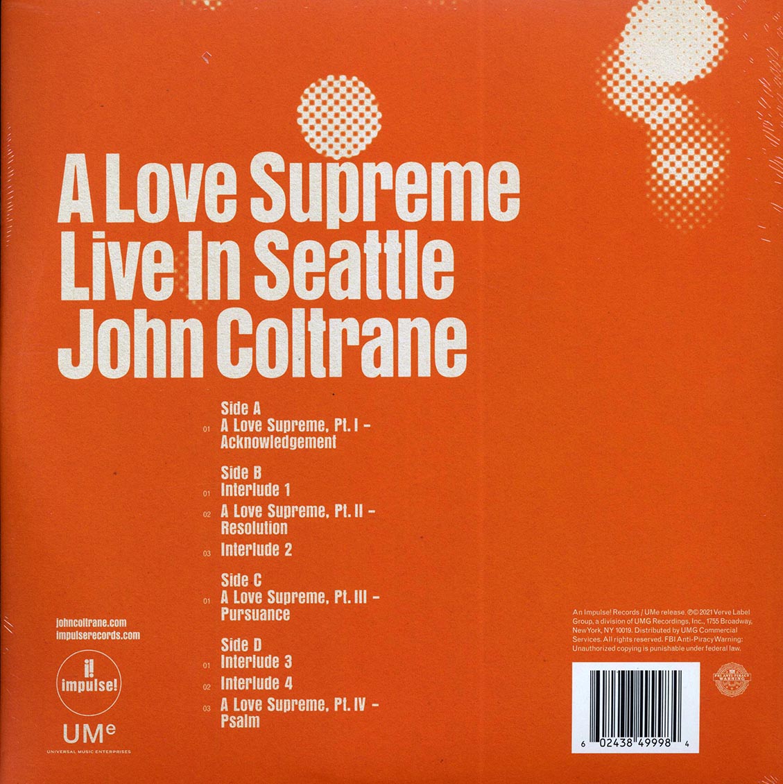 John Coltrane - A Love Supreme: Live In Seattle (2xLP)