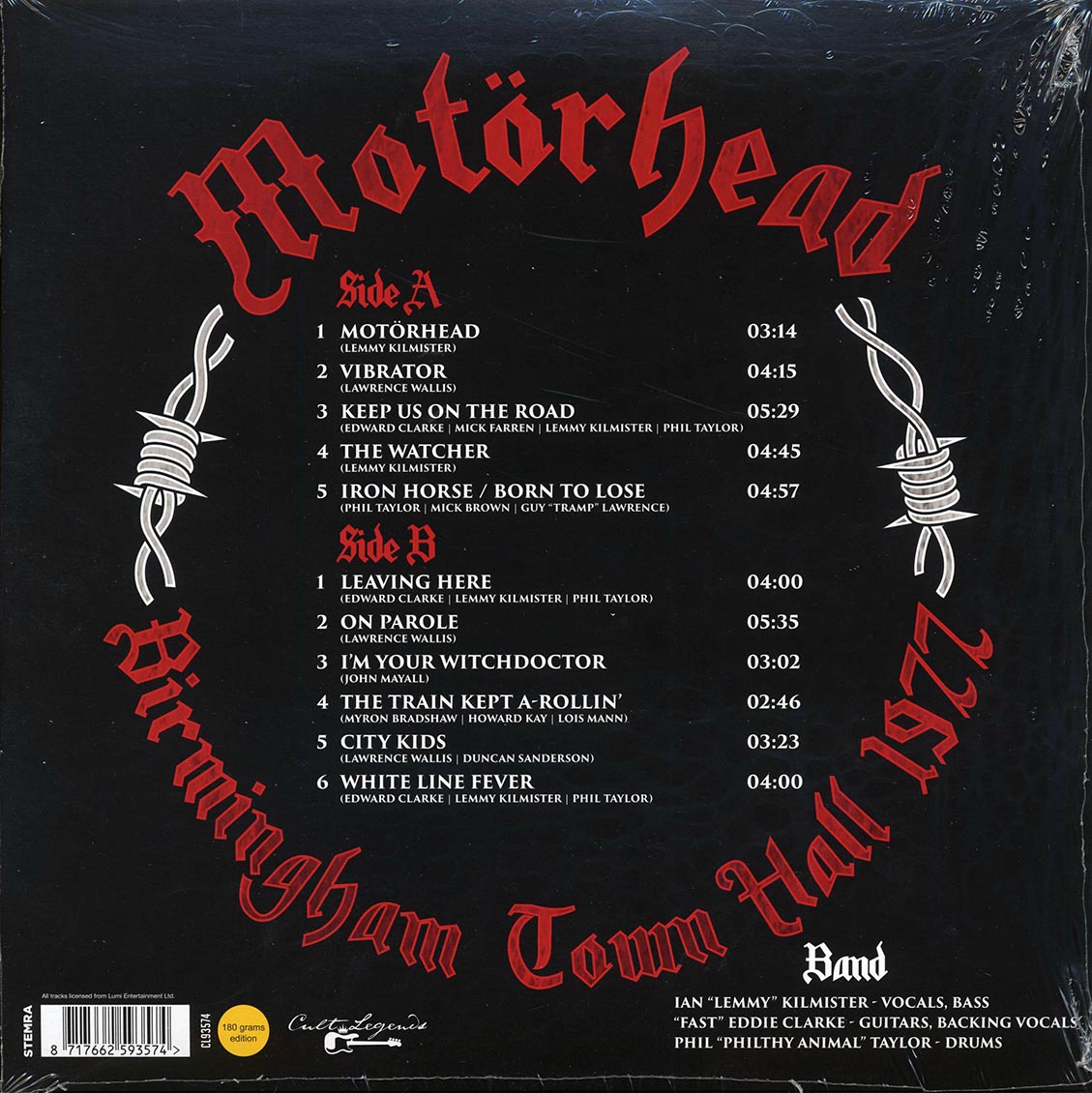 Motorhead - Birmingham Town Hall 1977