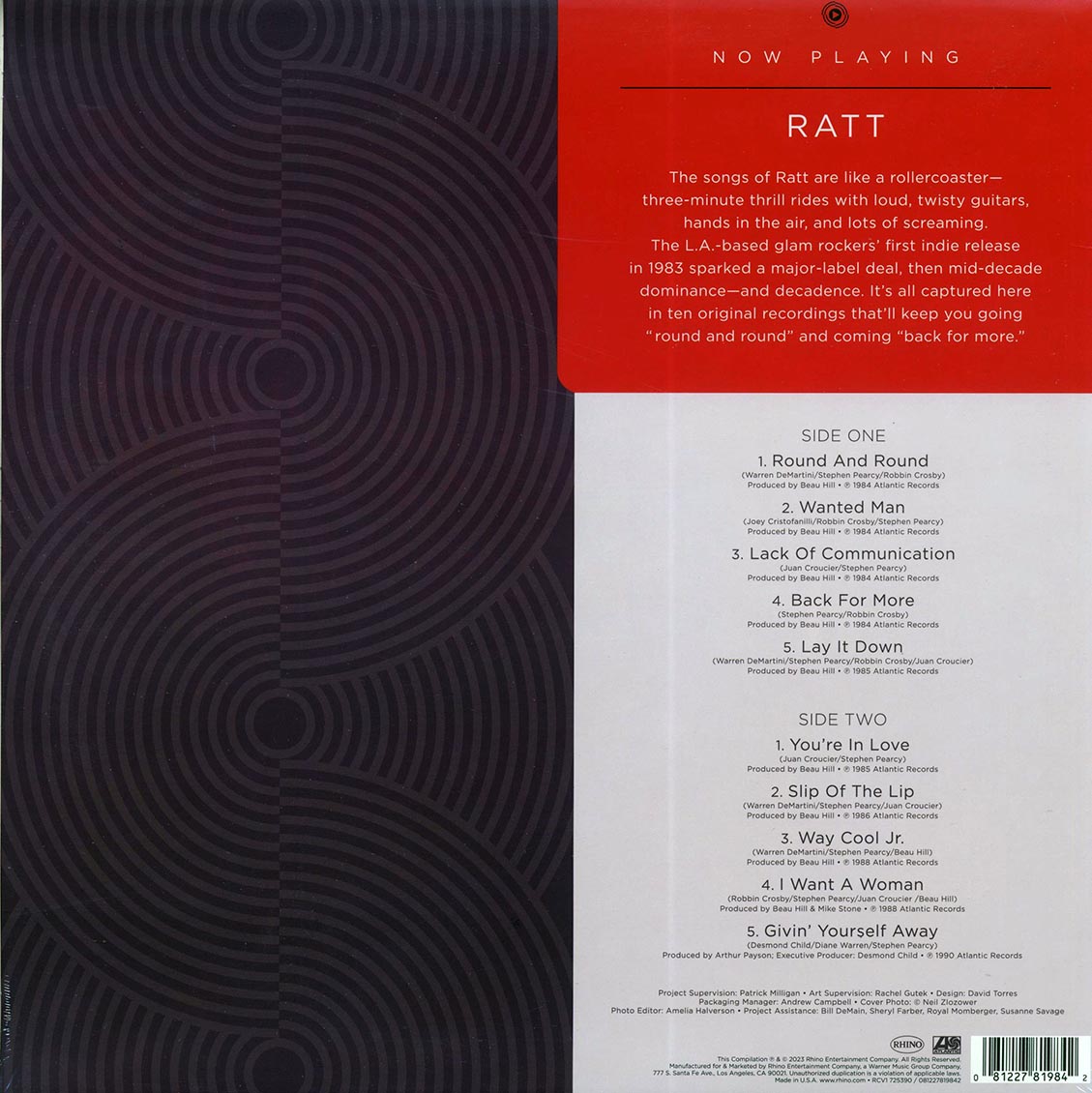 Ratt - Now Playing (red vinyl)