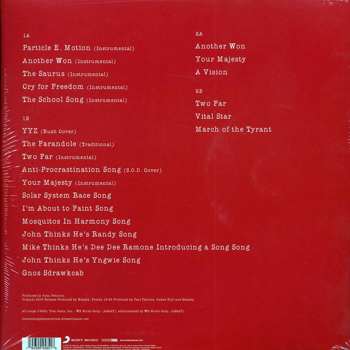 Dream Theater - The Majesty Demos 1985-1986 (2xLP) (180g) (remastered) (incl. CD)