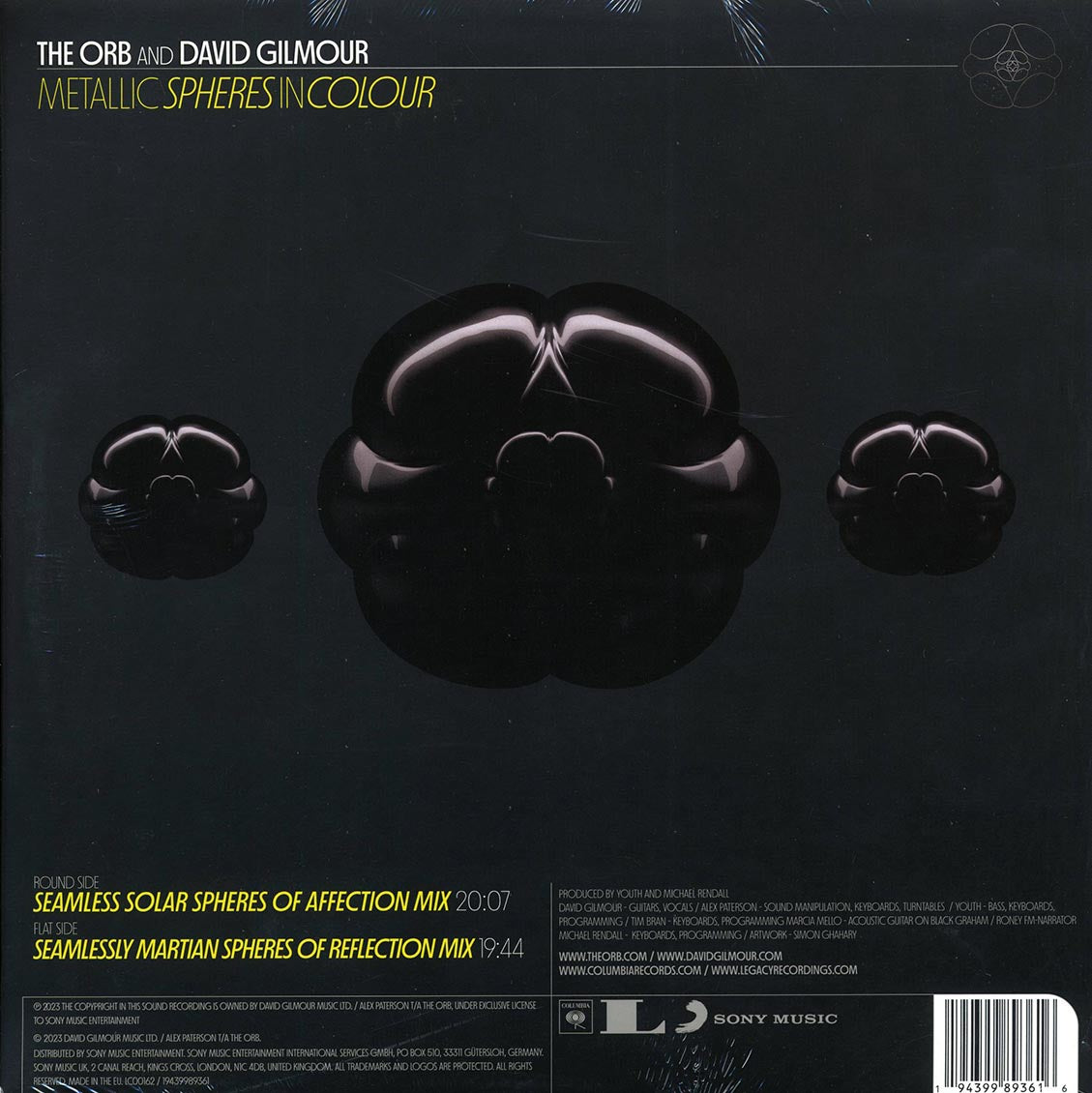 The Orb, David Gilmour - Metallic Spheres In Color (180g)