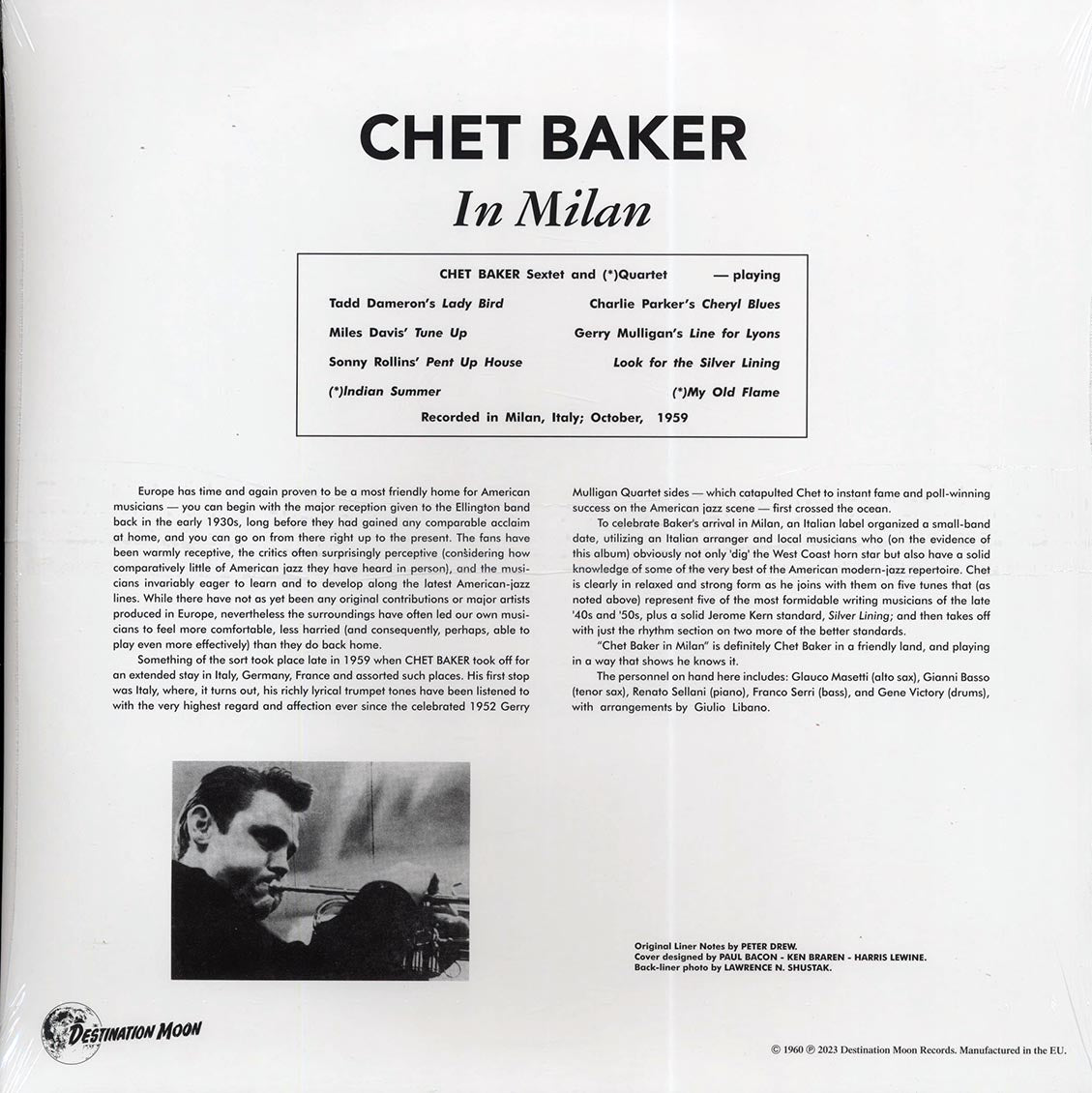 Chet Baker - In Milan (ltd. 500 copies made) (clear vinyl)