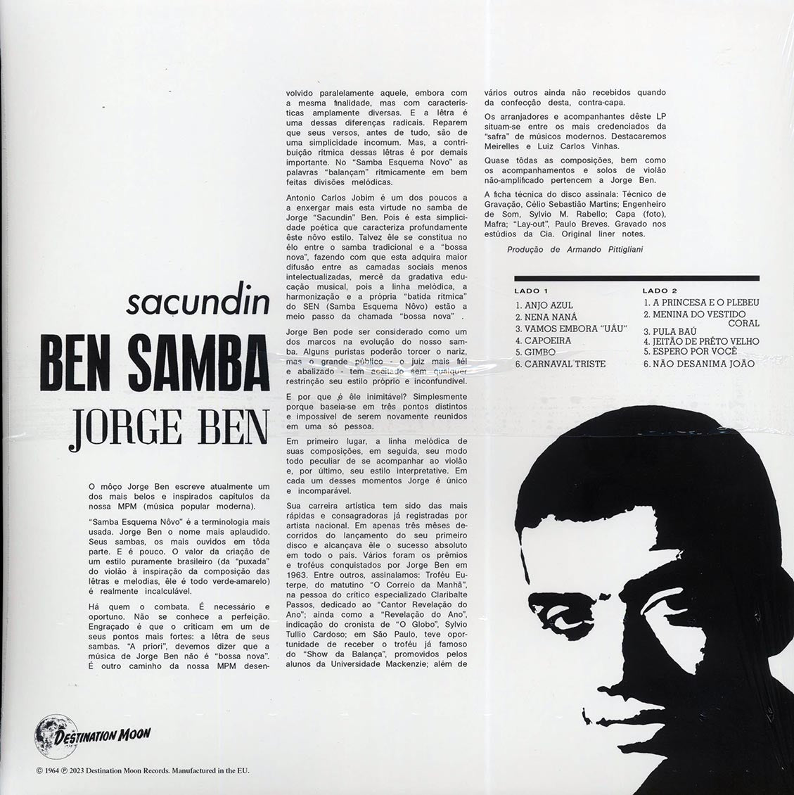 Jorge Ben - Sacundin Ben Samba (ltd. 500 copies made) (clear vinyl)