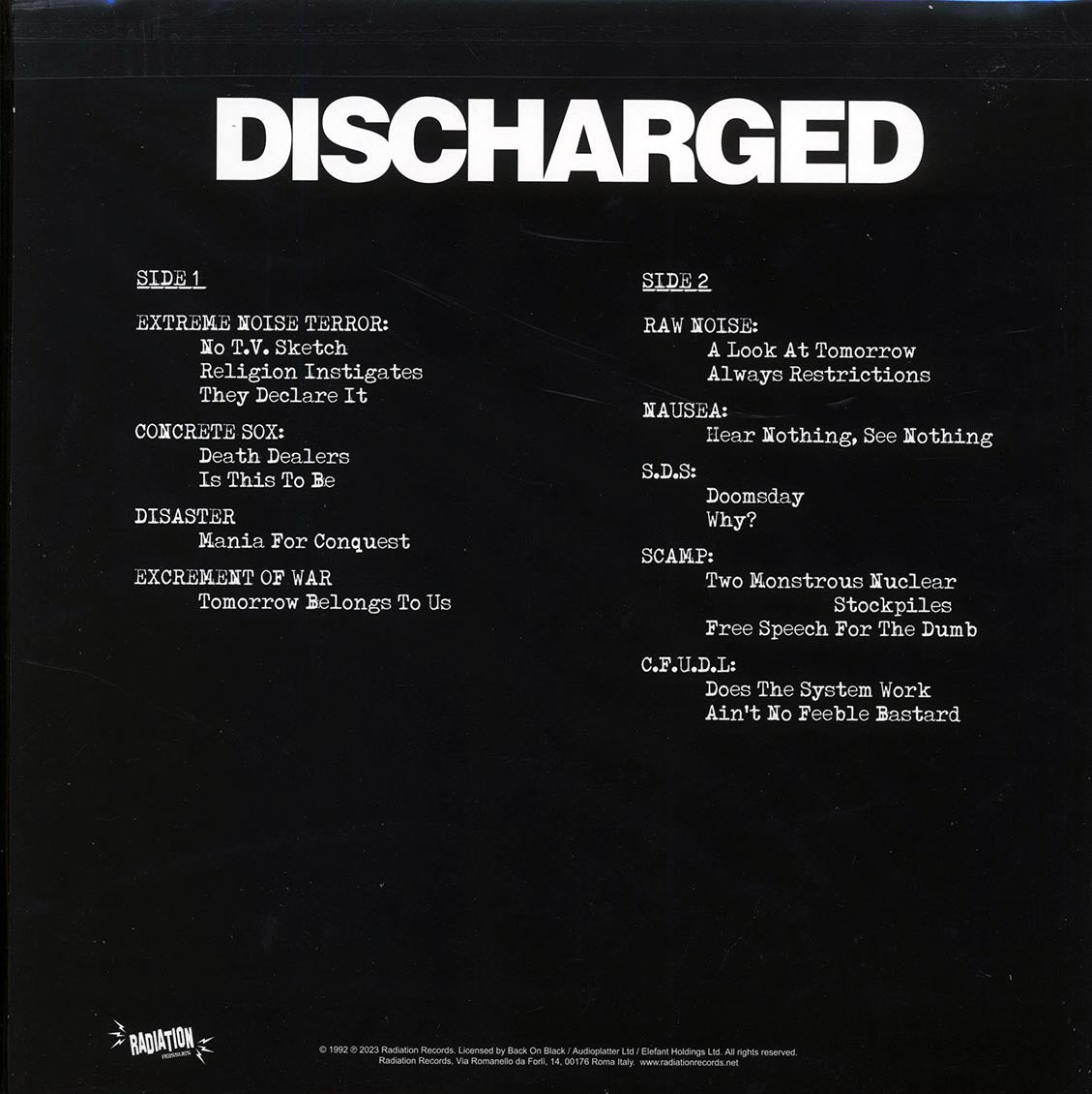 Extreme Noise Terror, Raw Noise, Etc. - Discharged (ltd. ed.) (white vinyl)
