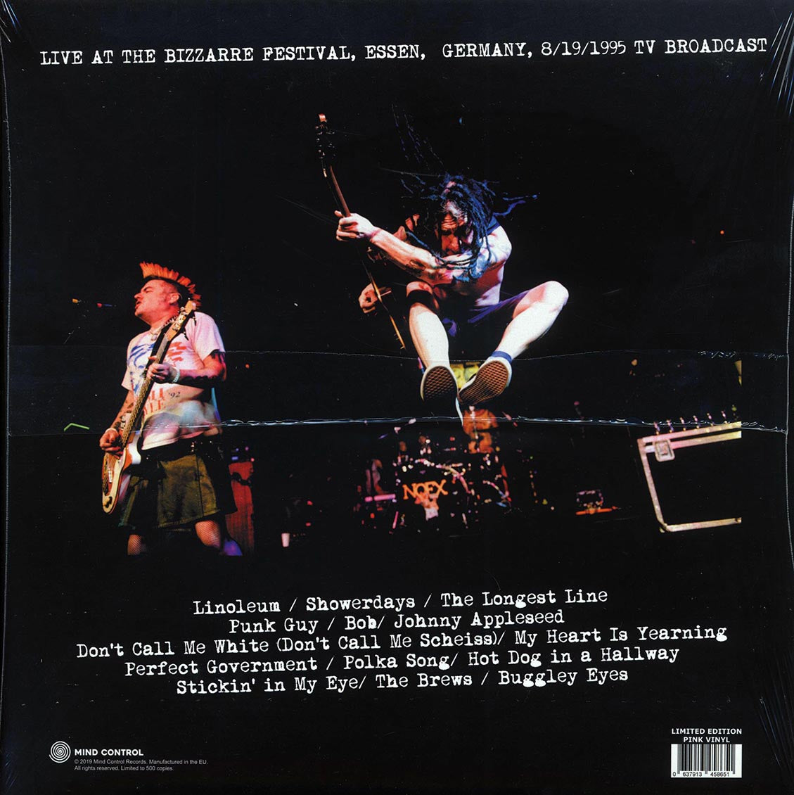 NOFX - American Drugs & German Beers: Live At The Bizzarre Festival, Essen, Germany, 8/19/1995 TV Broadcast (ltd. 500 copies made) (pink vinyl)