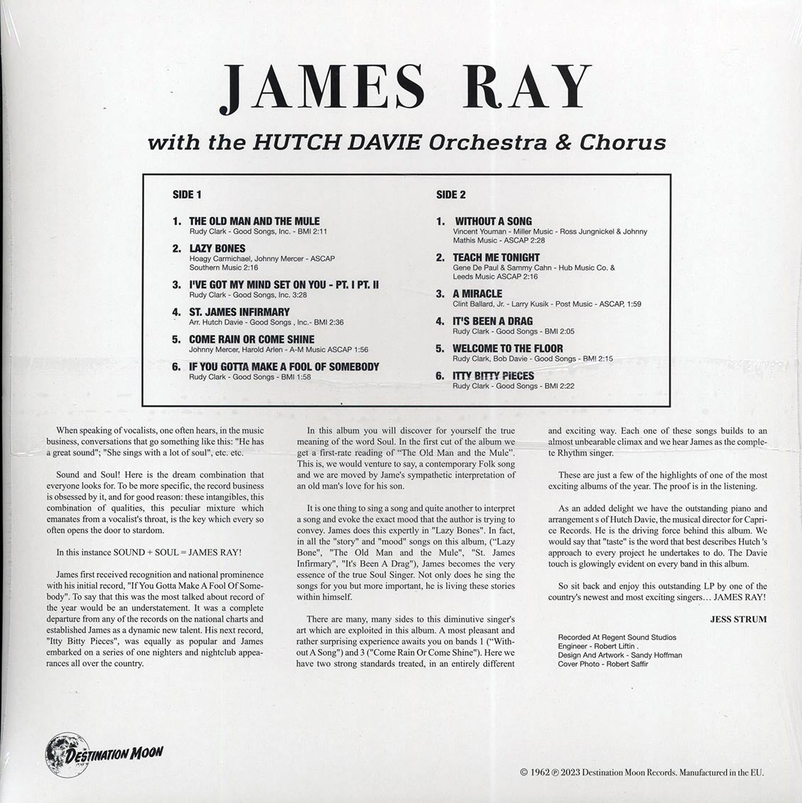 James Ray - James Ray (ltd. 500 copies made) (clear vinyl)
