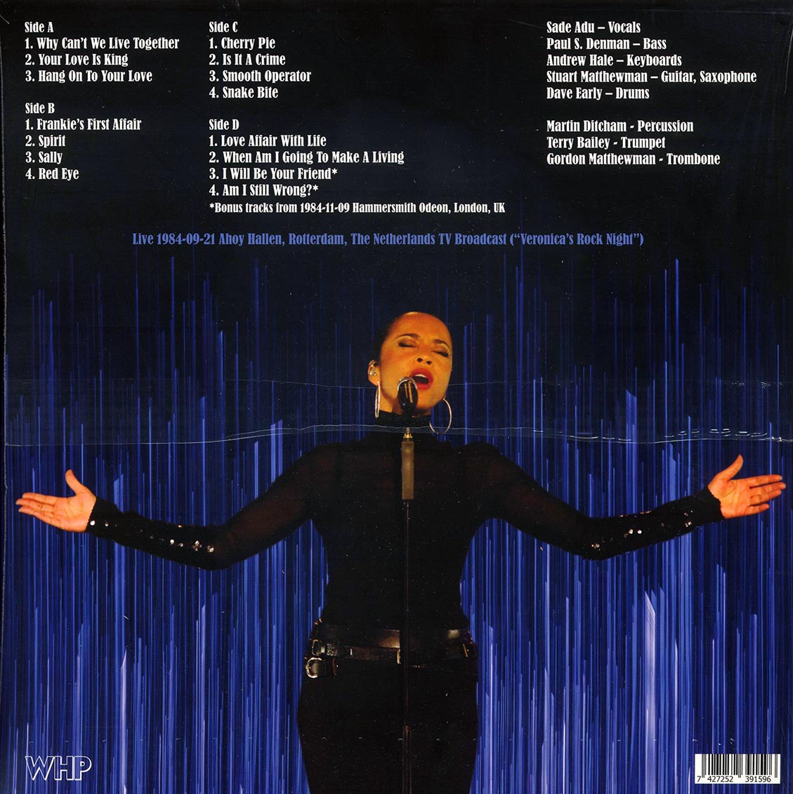 Sade - Live 1984-09-21 Ahoy Hallen, Rotterdam (ltd. ed.) (2xLP) (blue vinyl)