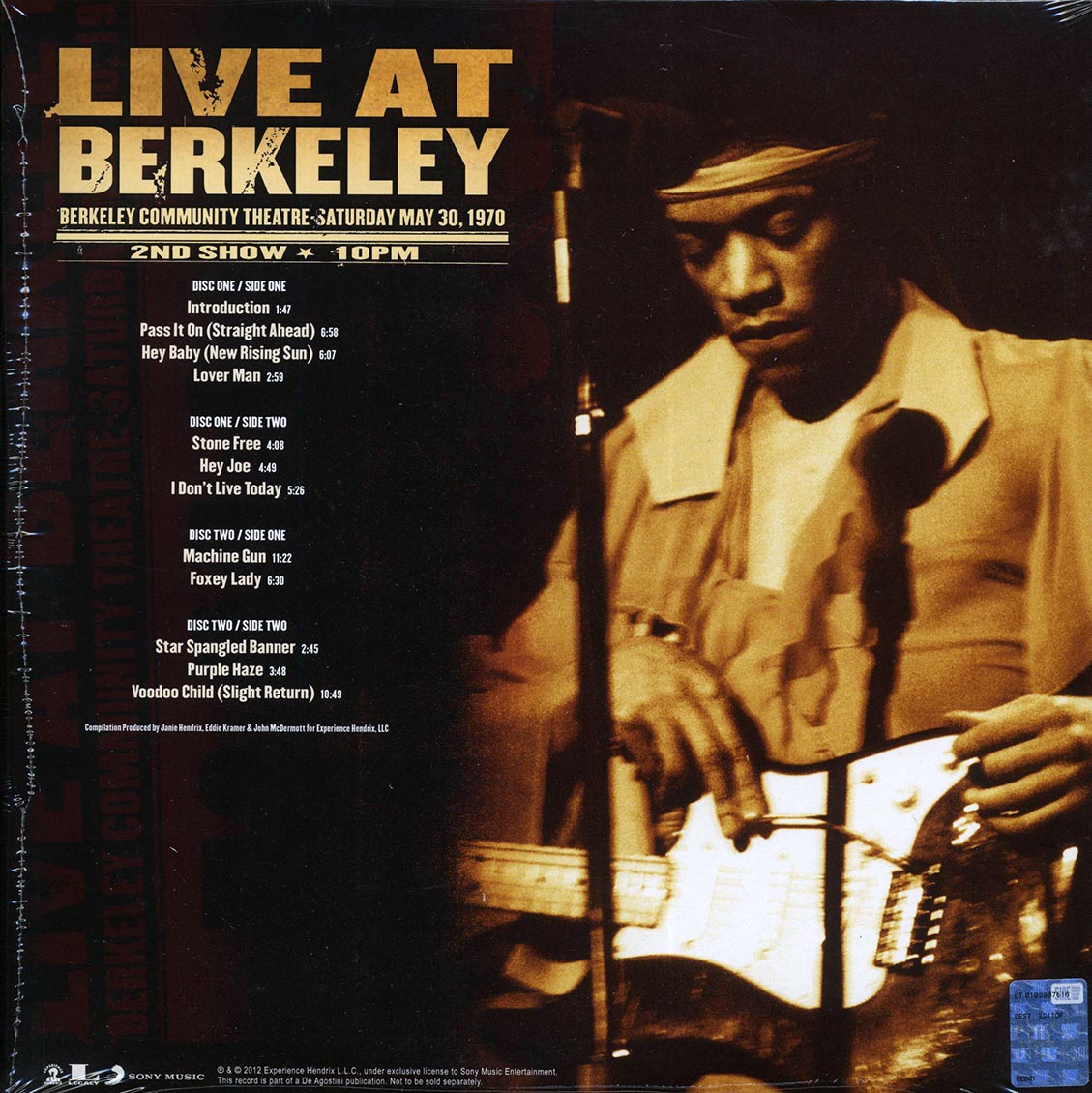 The Jimi Hendrix Experience - Live At Berkeley: Berkeley Community Theatre Saturday May 30, 1970 (2xLP) (180g) (remastered)