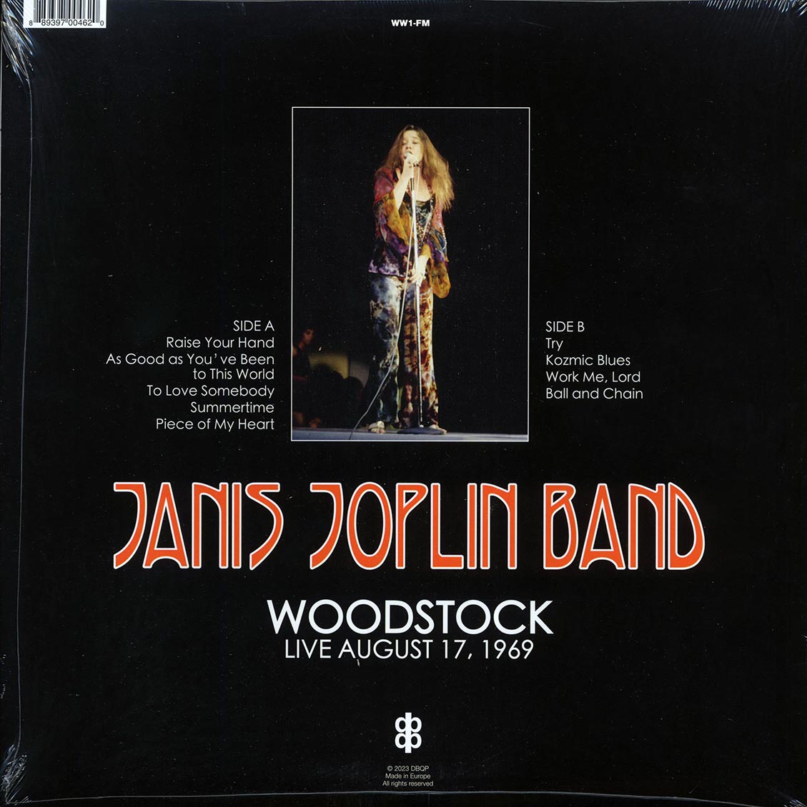 Janis Joplin - Woodstock Live August 17, 1969
