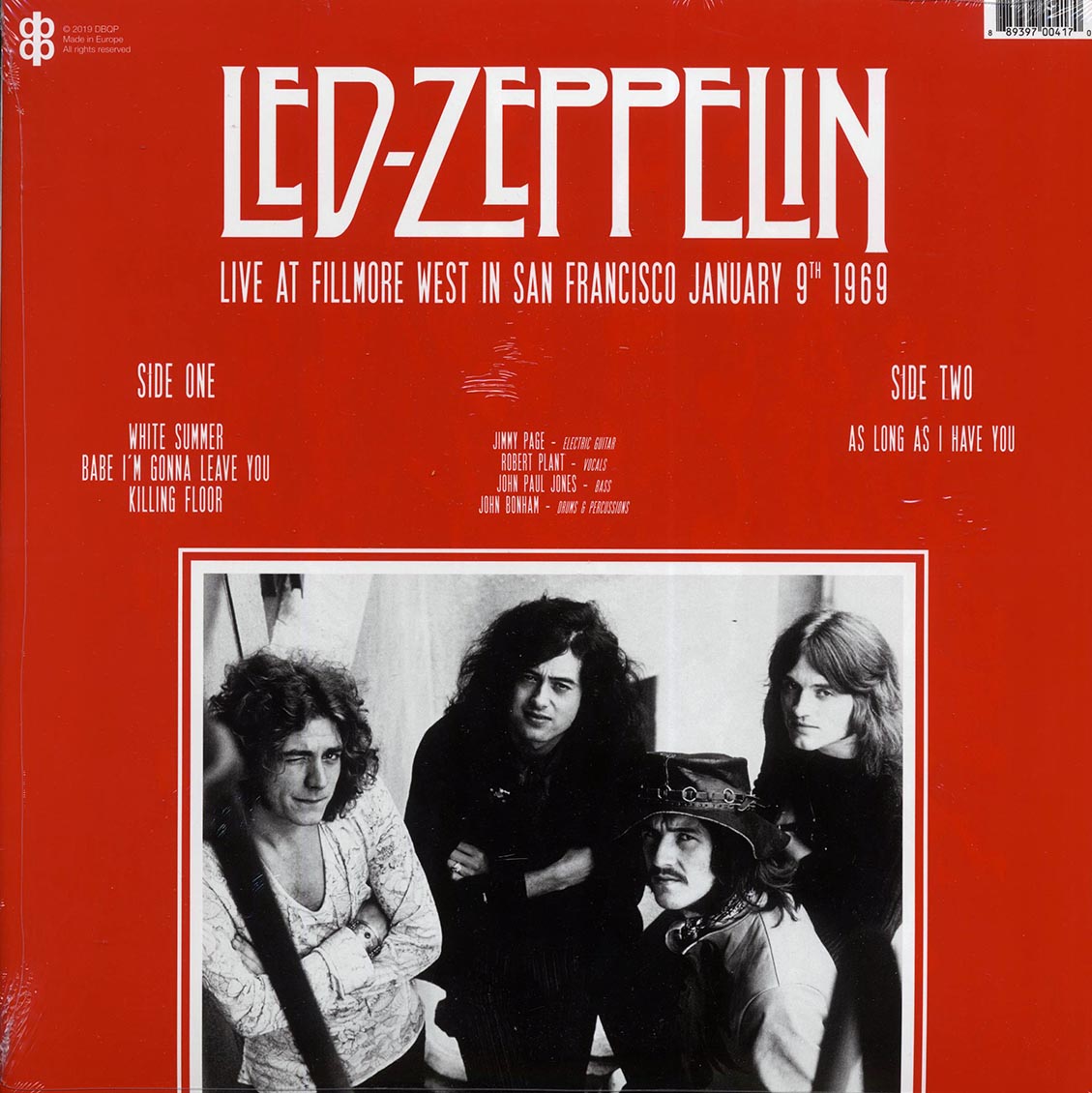 Led Zeppelin - Live At Fillmore West In San Francisco January 9th 1969