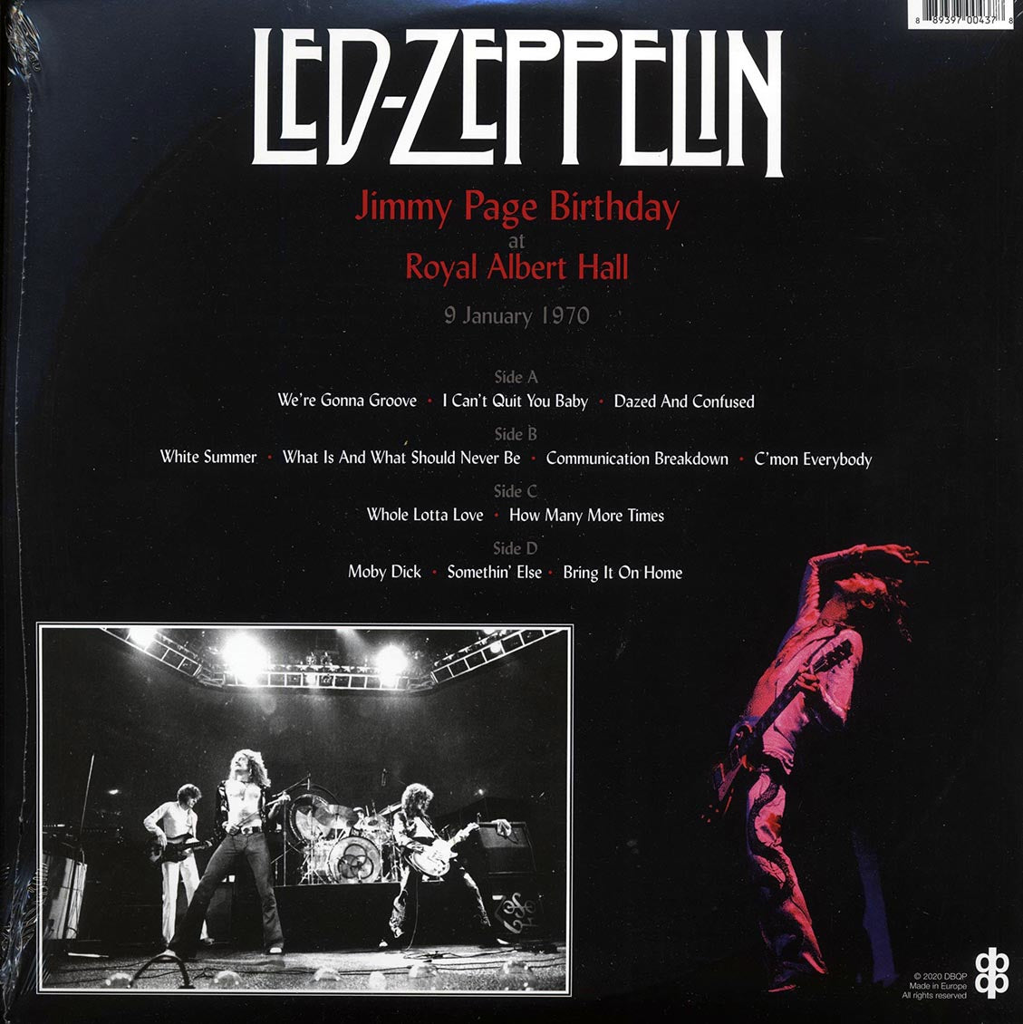 Led Zeppelin - Jimmy Page Birthday At Royal Albert Hall 9 January 1970 (2xLP)
