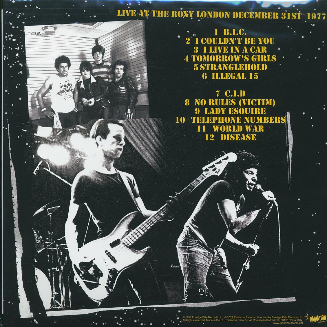 UK Subs - Live At The Roxy 1977 (RSD 2024) (yellow vinyl)