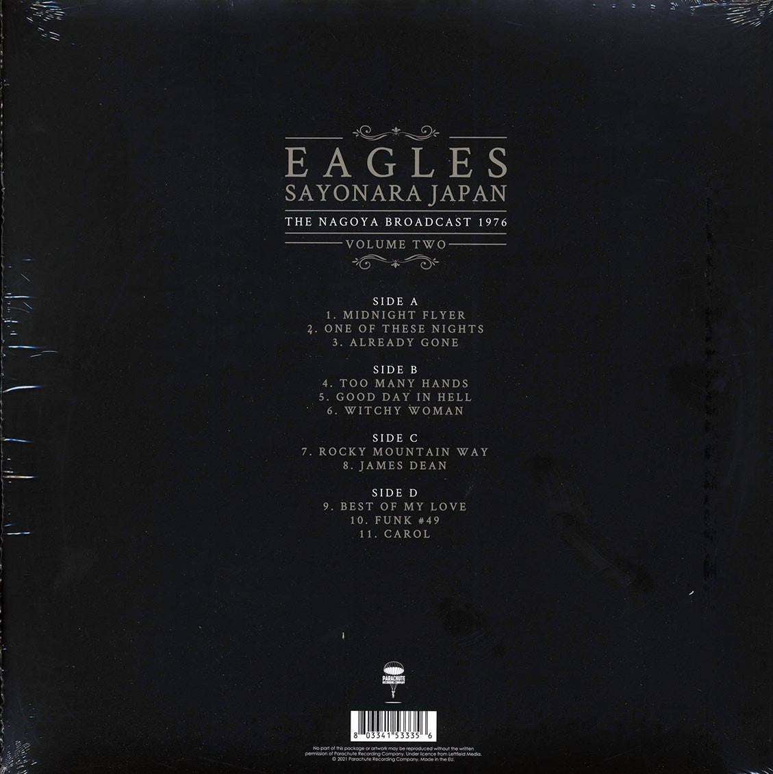 Eagles - Sayonara Japan Volume 2: The Nagoya Broadcast 1976 (2xLP)