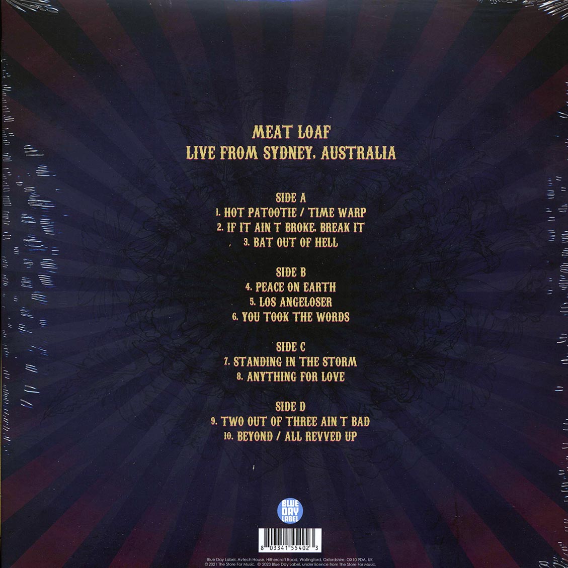 Meat Loaf - Guilty Pleasure Tour: Live From Sydney, Australia (2xLP)