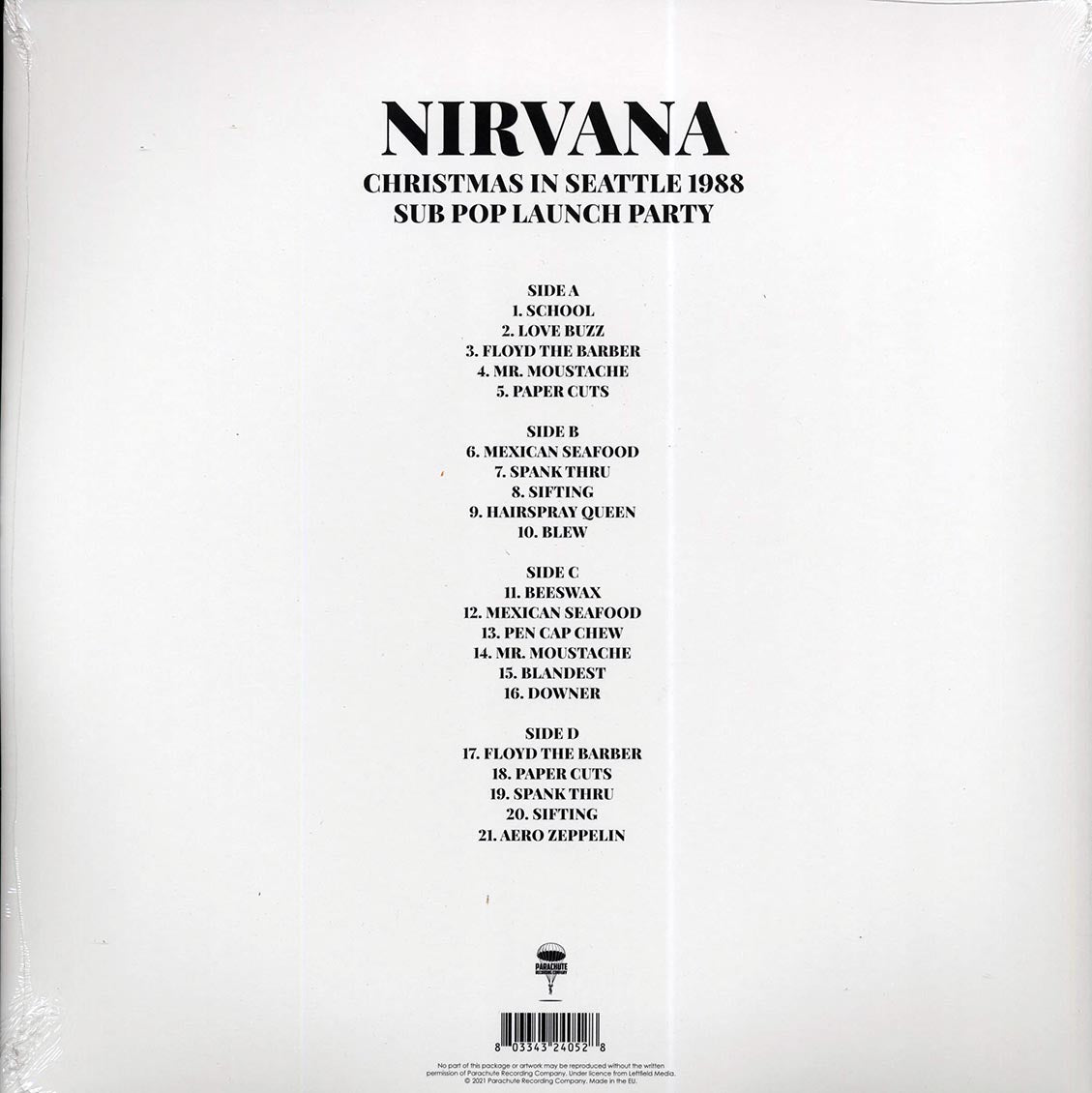 Nirvana - Christmas In Seattle 1988: Sub Pop Launch Party (ltd. ed.) (2xLP) (clear vinyl)
