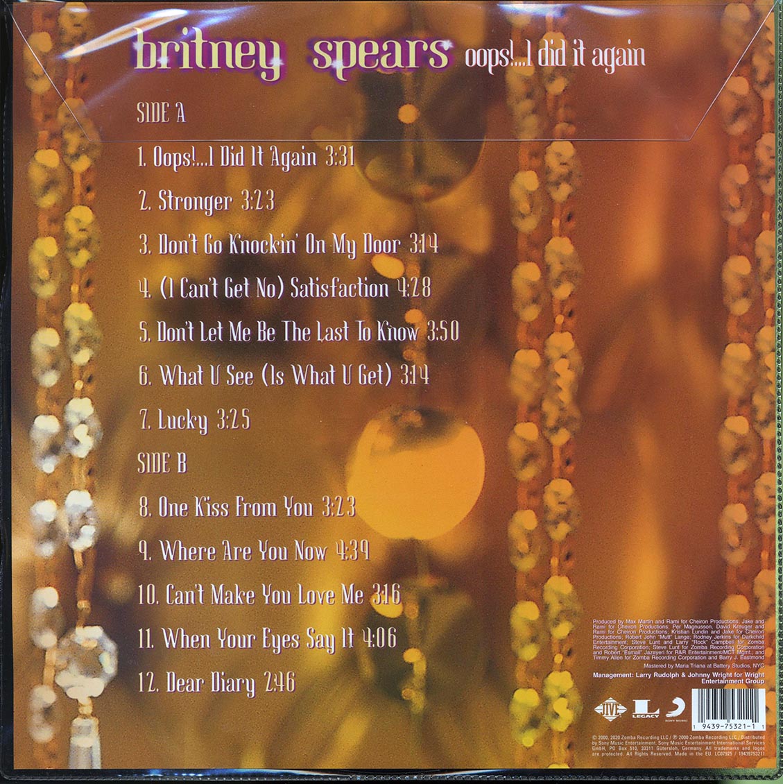 Britney Spears - Oops I Did It Again (20th Anniv. Ed.) (ltd. ed.) (remastered) (picture disc)