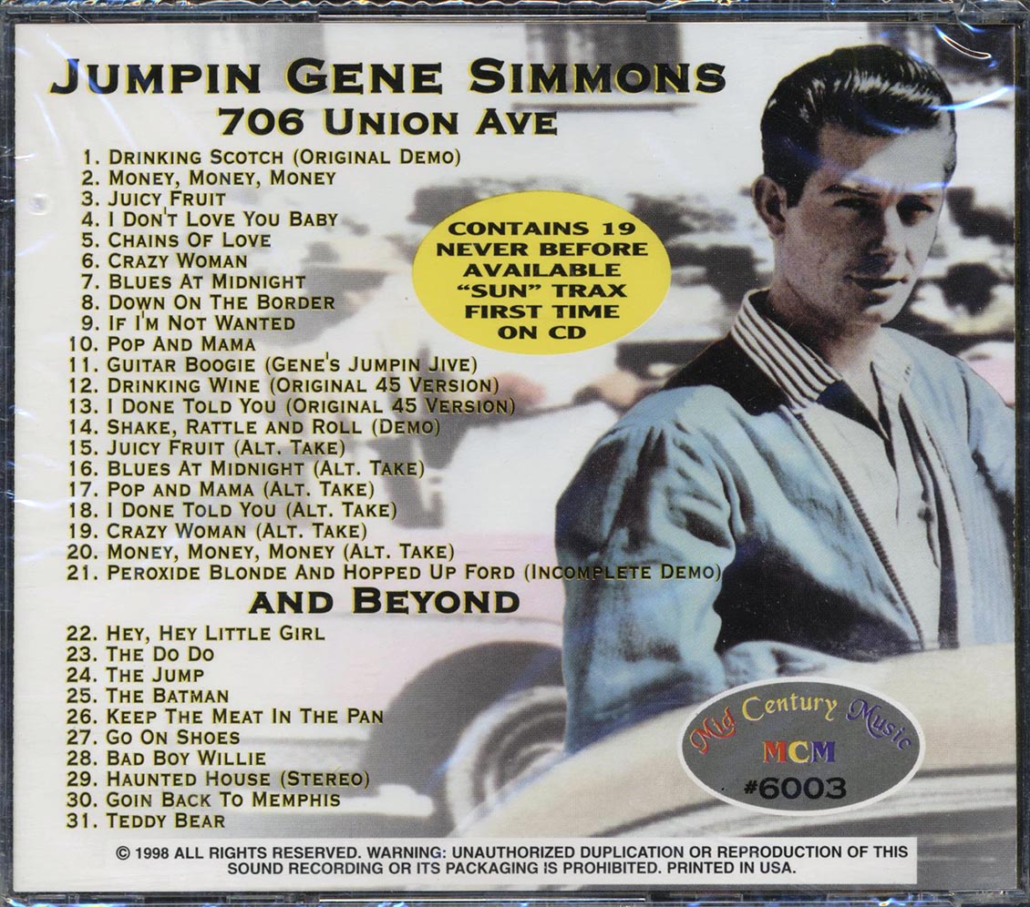Jumpin Gene Simmons - 705 Union And Beyond (31 tracks)