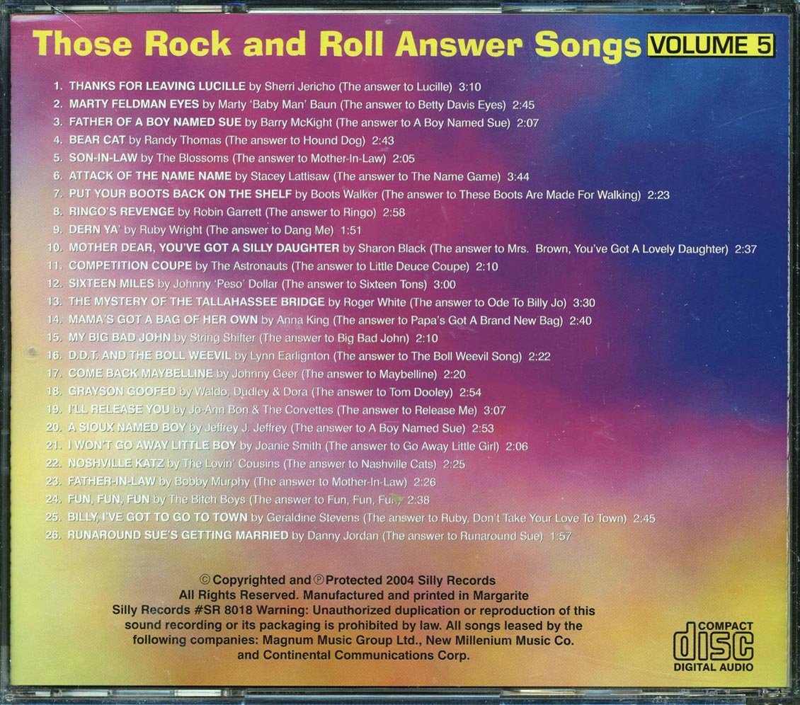 The Bitch Boys, The Lovin' Cousins, The Astronauts, Jo Ann Bonn & The Corvettes, Etc. - Thse Rock And Roll Answer Songs Volume 5