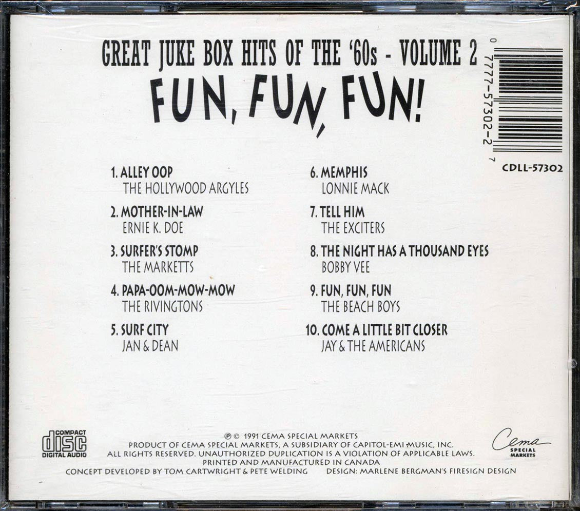 Lonnie Mack, Bobby Vee, The Hollywood Argyles, Jay & The Americans, Etc. - Fun Fun Fun: Great Juke Box Hits Of The '60s Volume 2