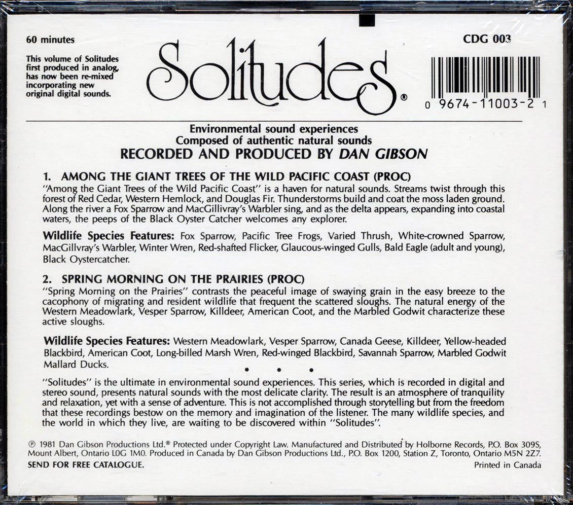 Dan Gibson - Solitudes: Environmental Sound Experiences Volume 3