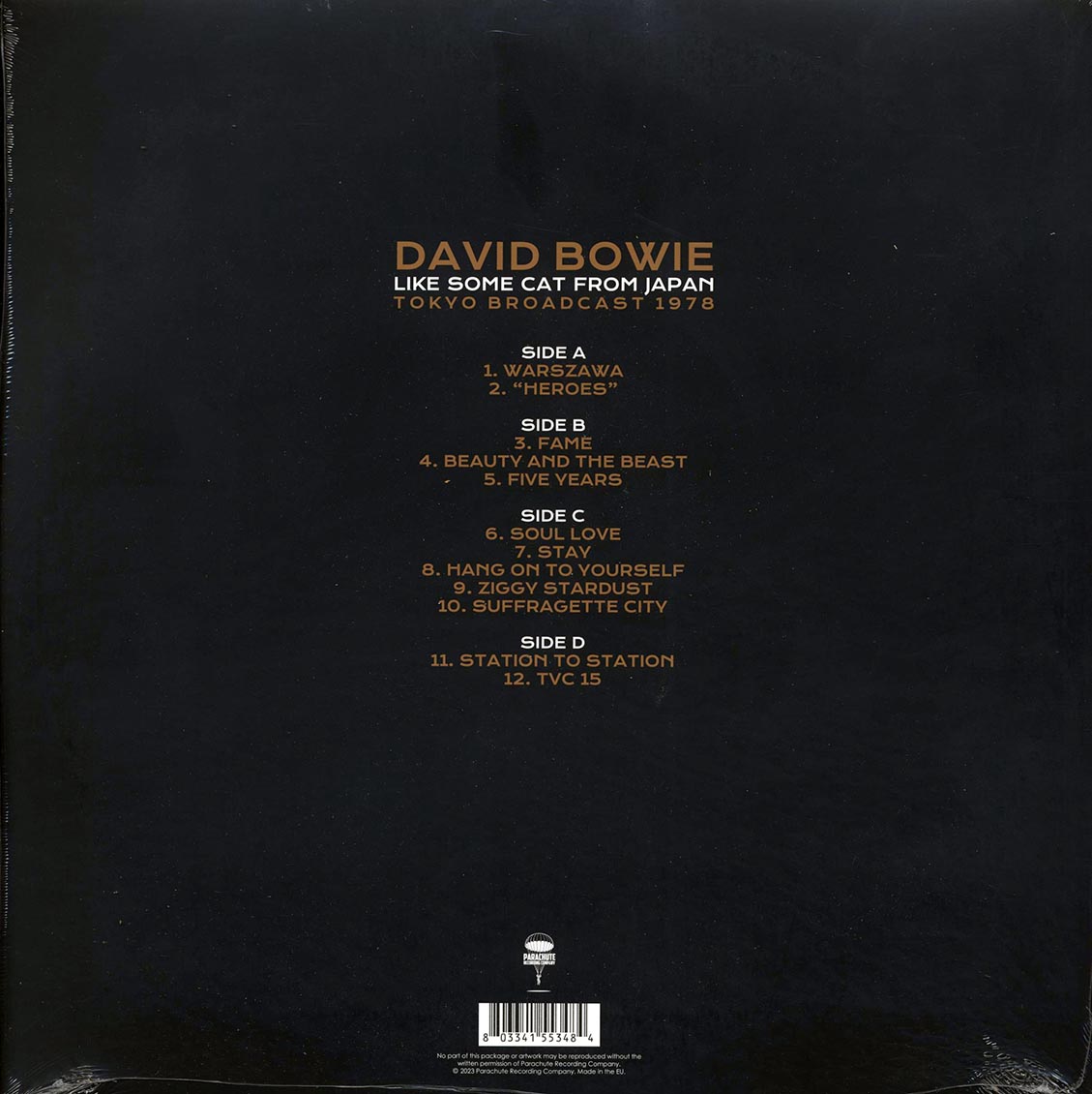 David Bowie - Like Some Cat From Japan: Tokyo Broadcast 1978 (ltd. ed.) (2xLP) (clear vinyl)