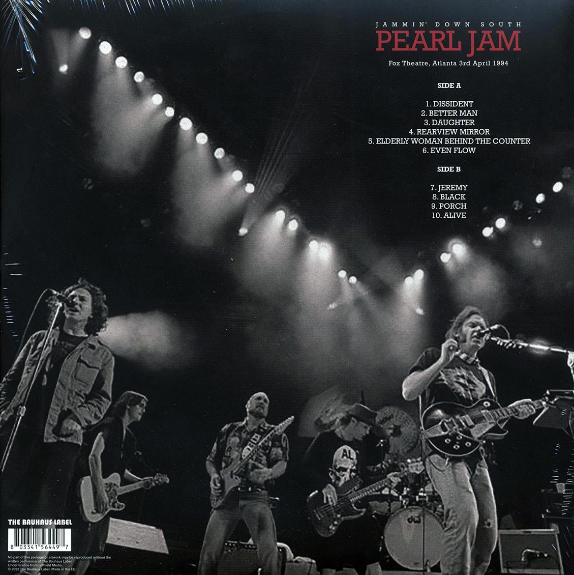 Pearl Jam - Jammin' Down South: Fox Theatre, Atlanta 3rd April 1994