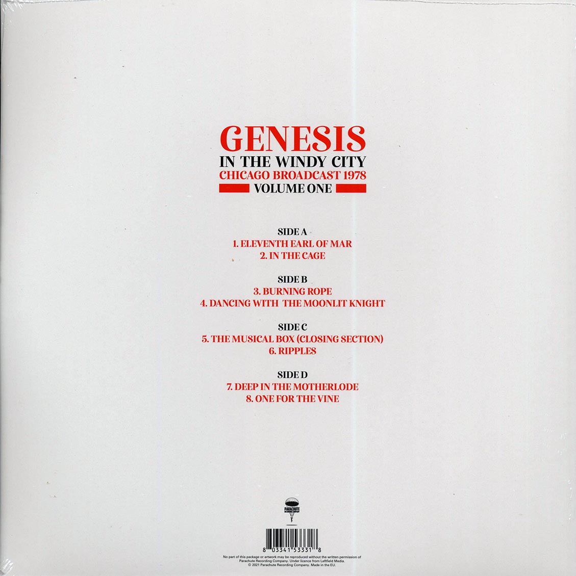 Genesis - In The Windy City Volume 1: Chicago Broadcast 1978 (2xLP)