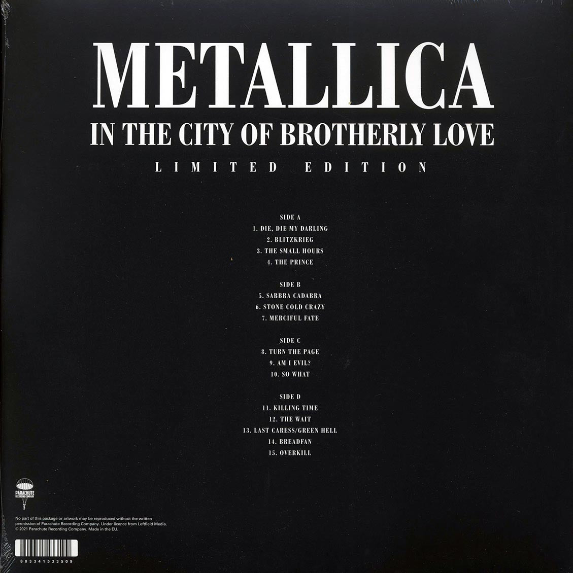 Metallica - In The City Of Brotherly Love: The Electric Factory, Philadelphia, November 23rd, 1998 (ltd. ed.) (2xLP) (red vinyl)