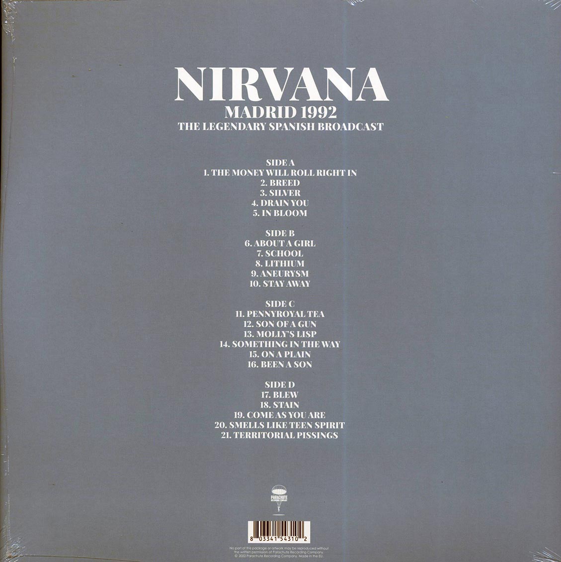 Nirvana - Madrid 1992: The Legendary Spanish Broadcast (ltd. ed.) (2xLP) (red vinyl)