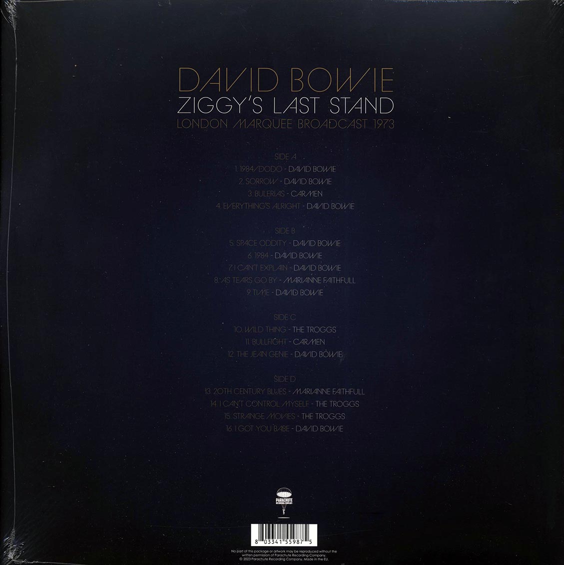 David Bowie - Ziggy's Last Stand: London Marquee Broadcast 1973 (2xLP)
